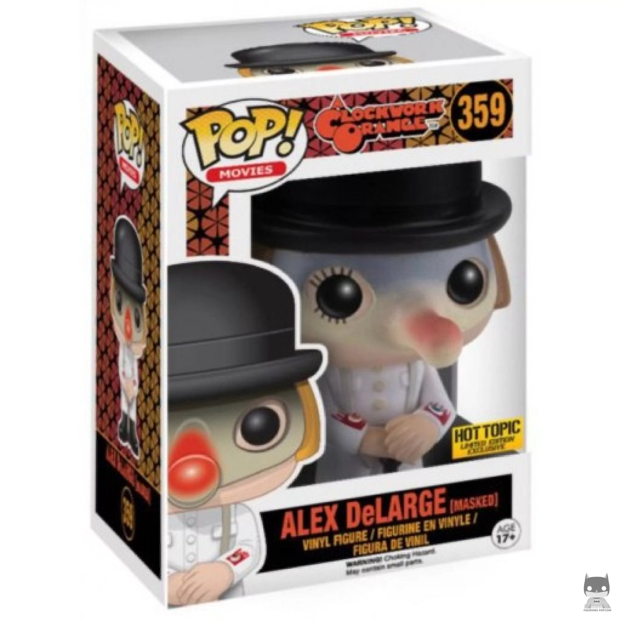 Alex DeLarge Masked Funko Pop! figure in its box