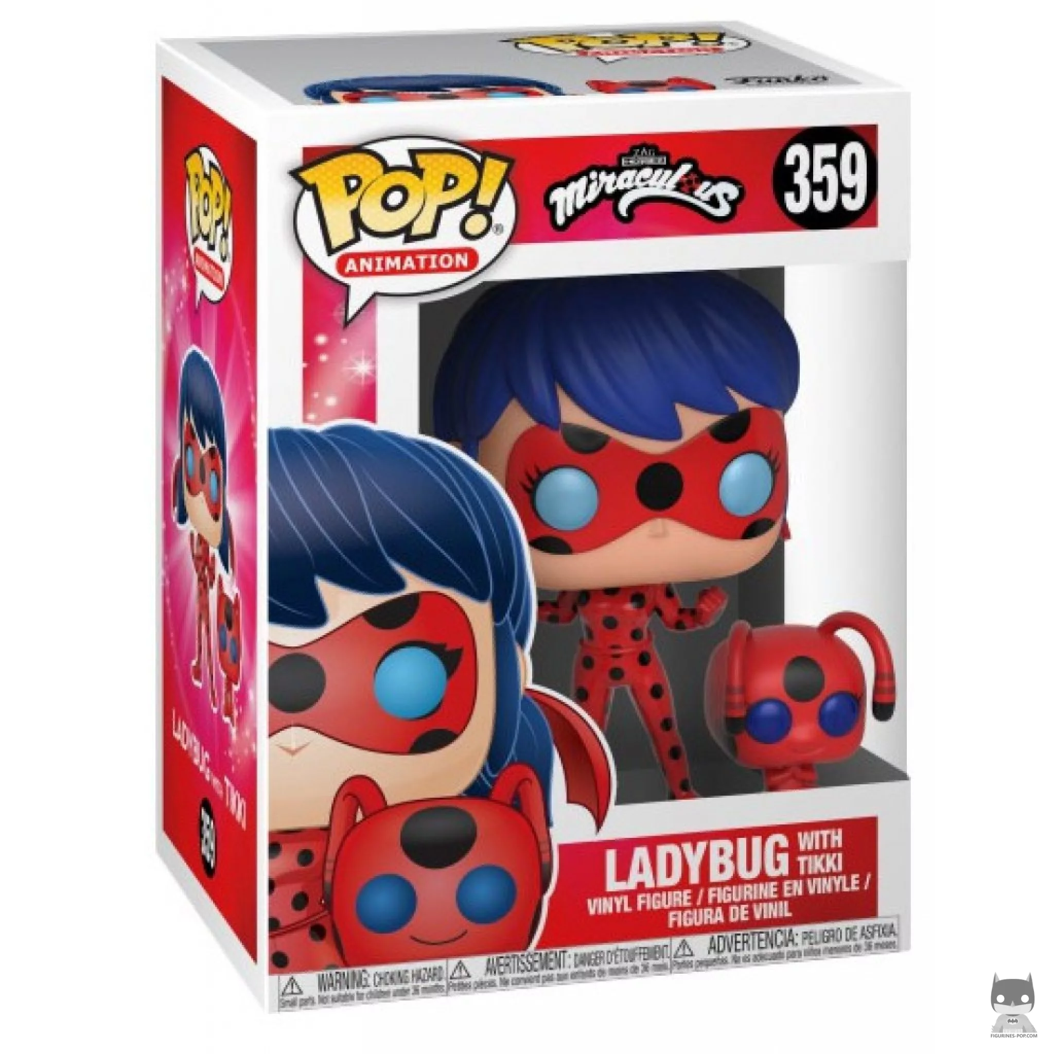 Ladybug with Tikki Funko Pop! figure in its box