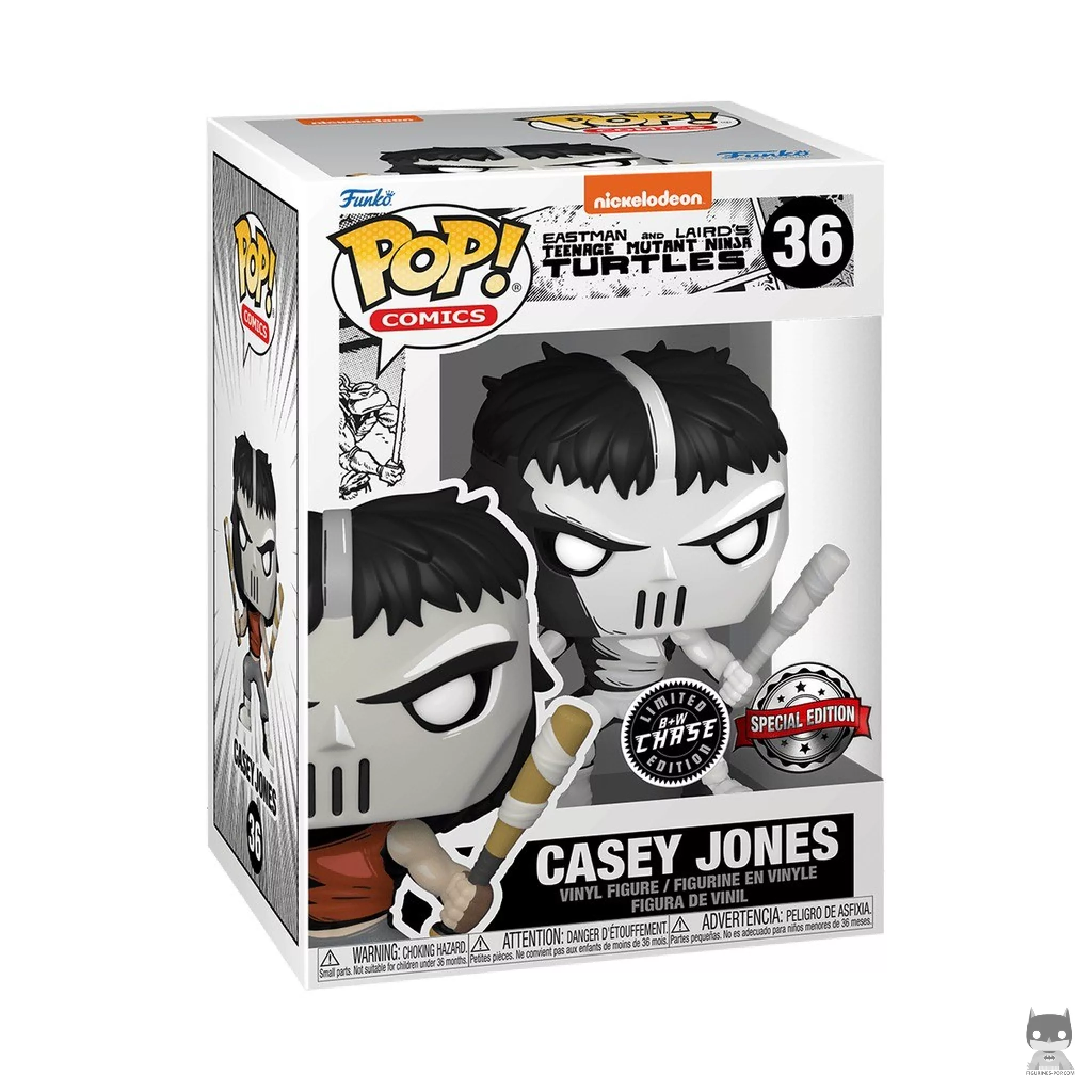 Casey Jones (Black & White Chase) Funko Pop! figure in its box