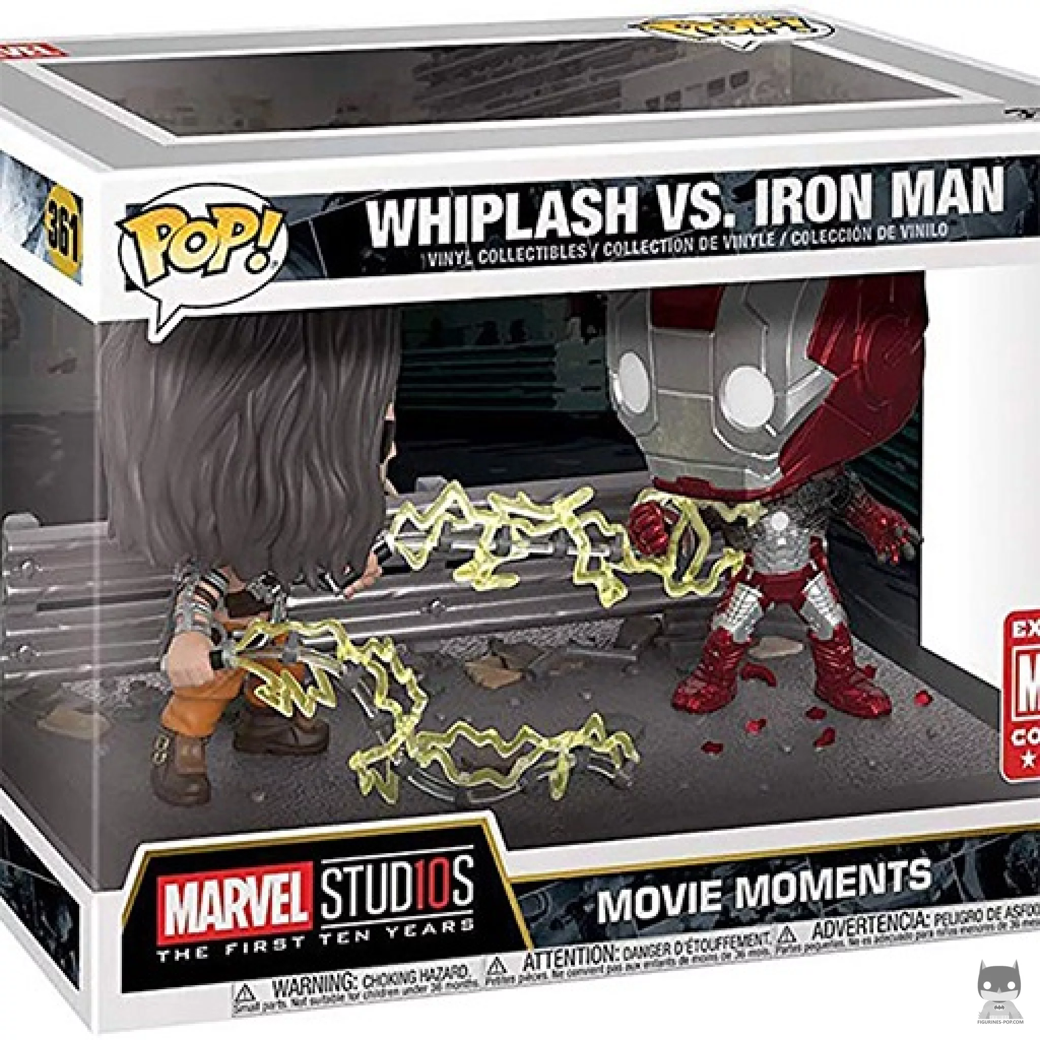 Whiplash vs Iron Man Funko Pop! figure in its box