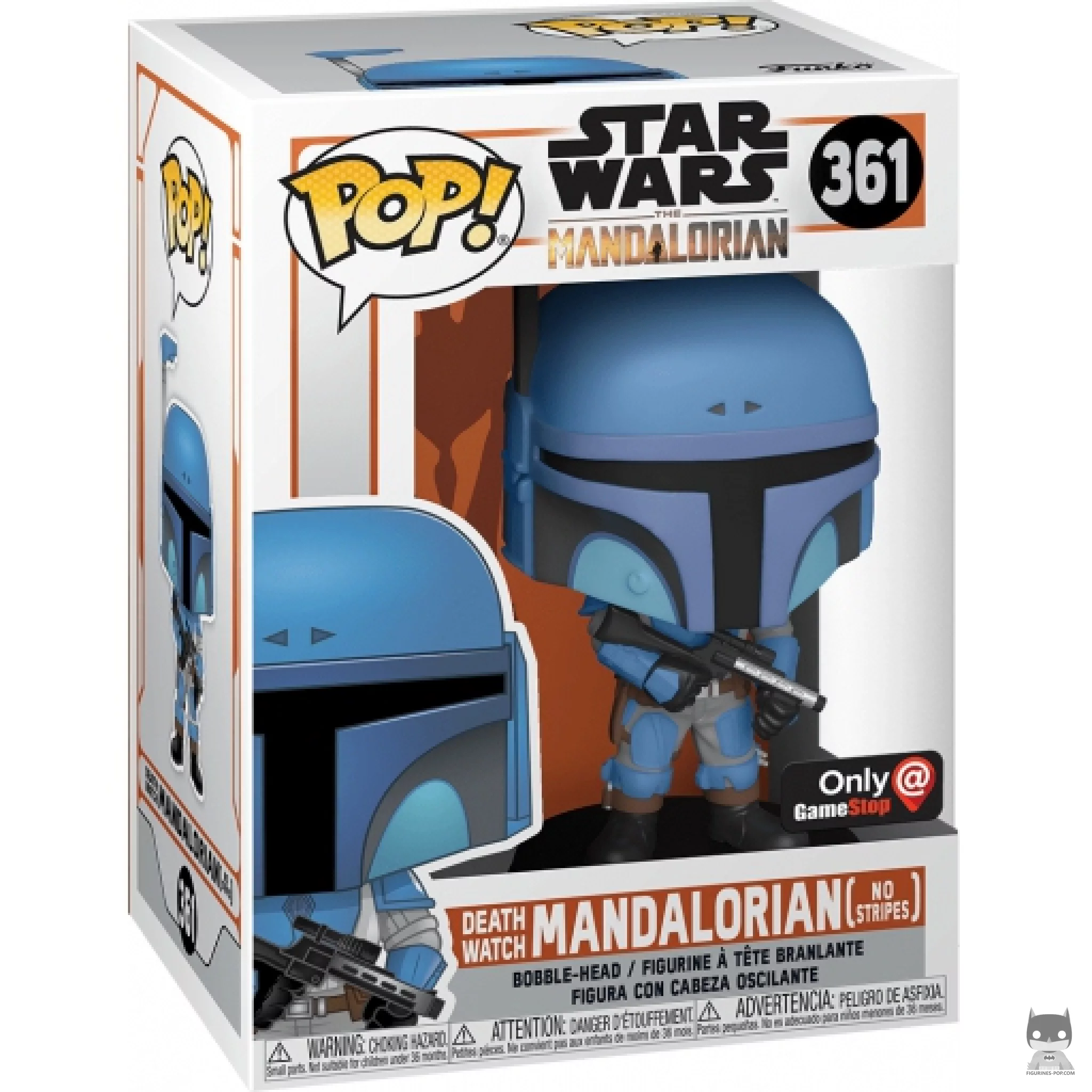 Death Watch Mandalorian (No Stripes) Funko Pop! figure in its box