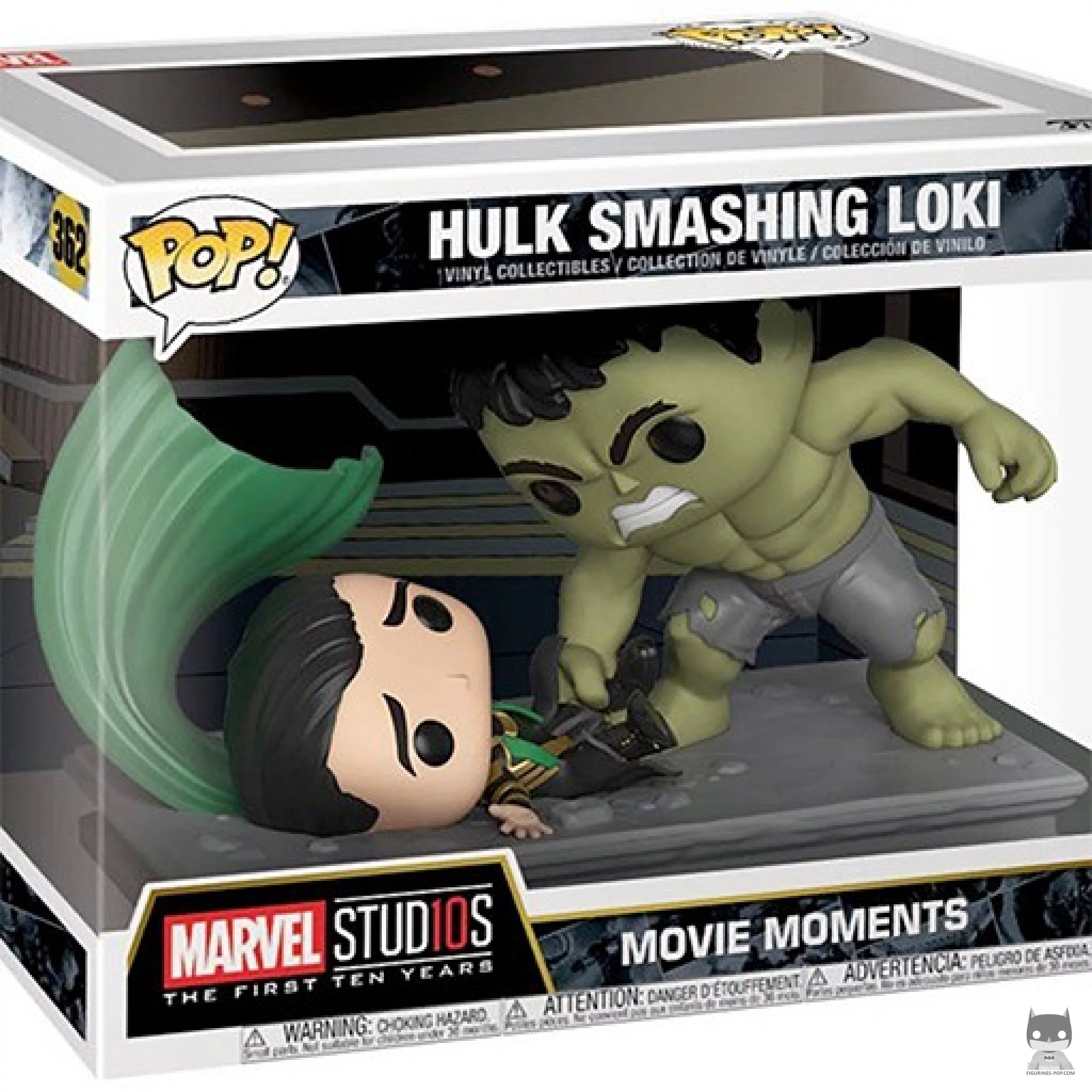 Hulk smashing Loki Funko Pop! figure in its box