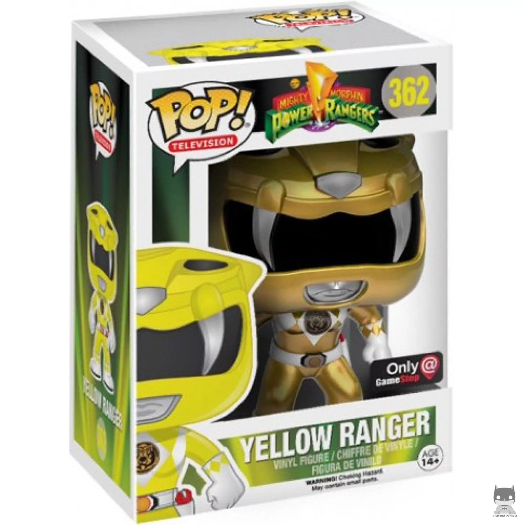 Yellow Ranger (Metallic) Funko Pop! figure in its box