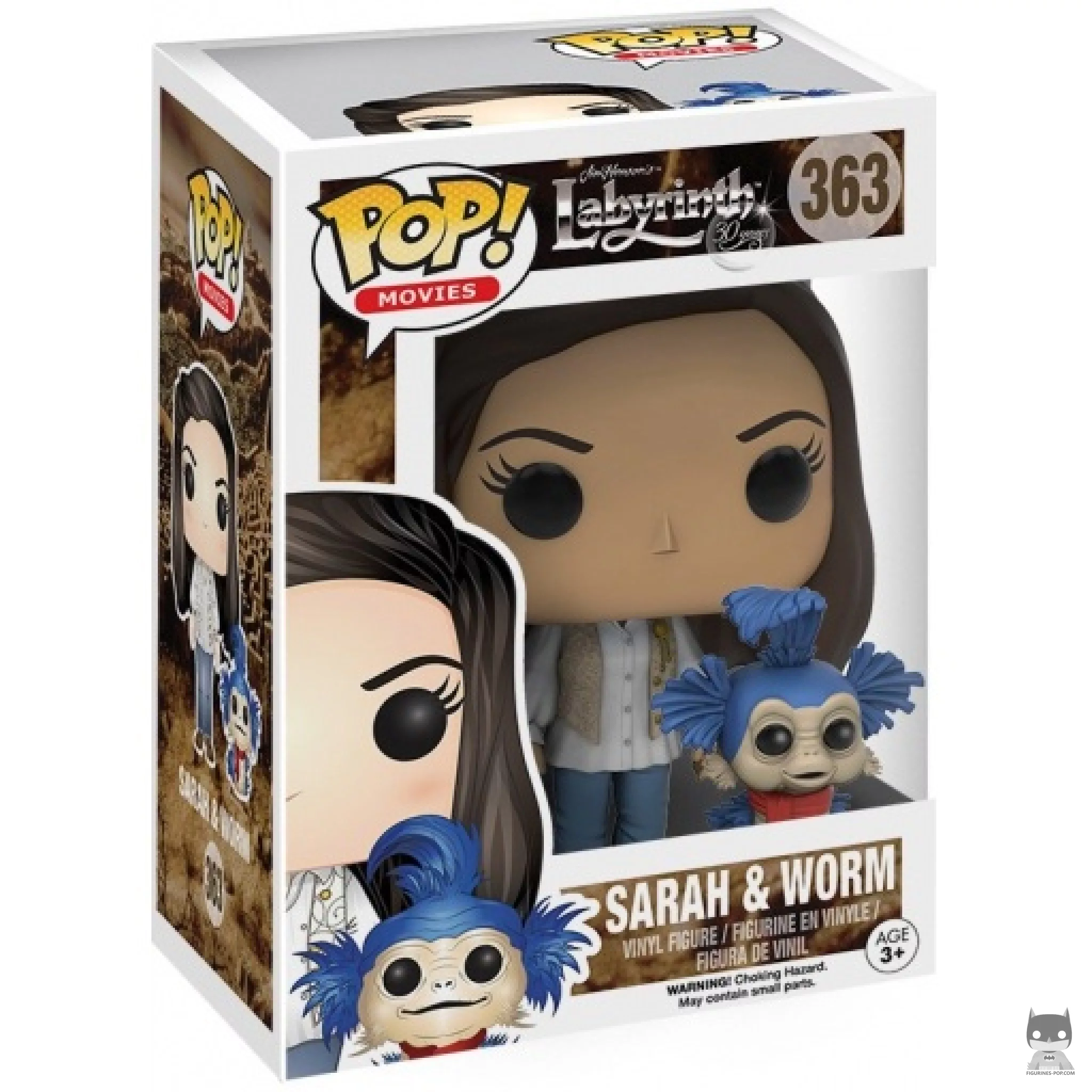Sarah with Worm Funko Pop! figure in its box