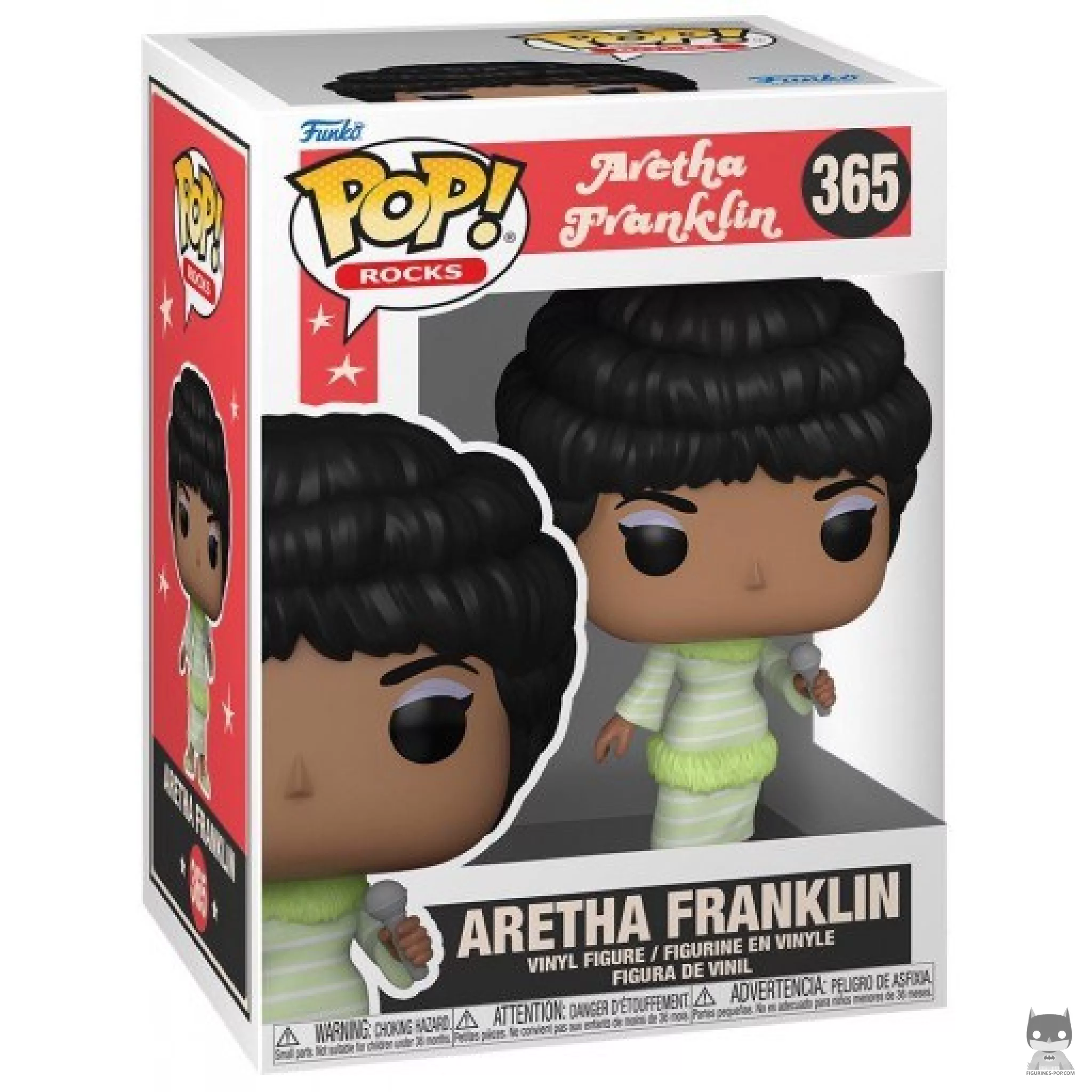 Aretha Franklin in Green Dress Funko Pop! figure in its box
