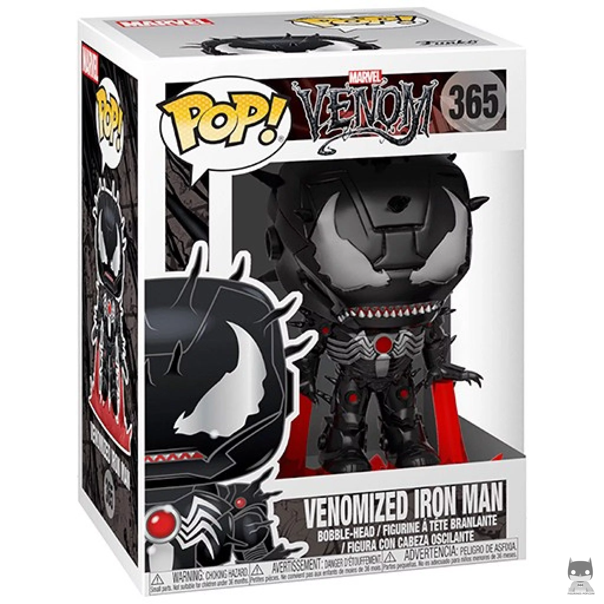 Venomized Iron Man Funko Pop! figure in its box