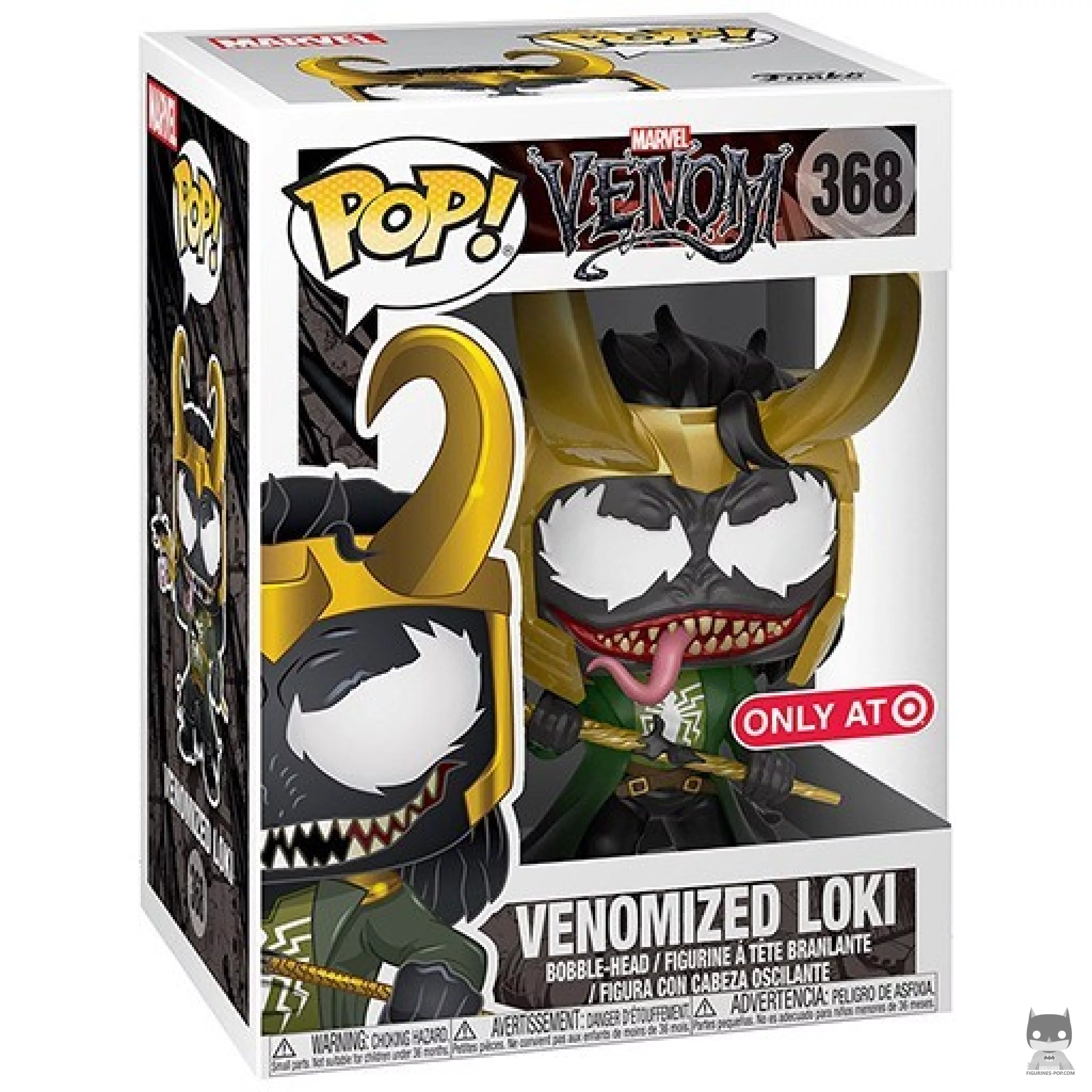 Venomized Loki Funko Pop! figure in its box