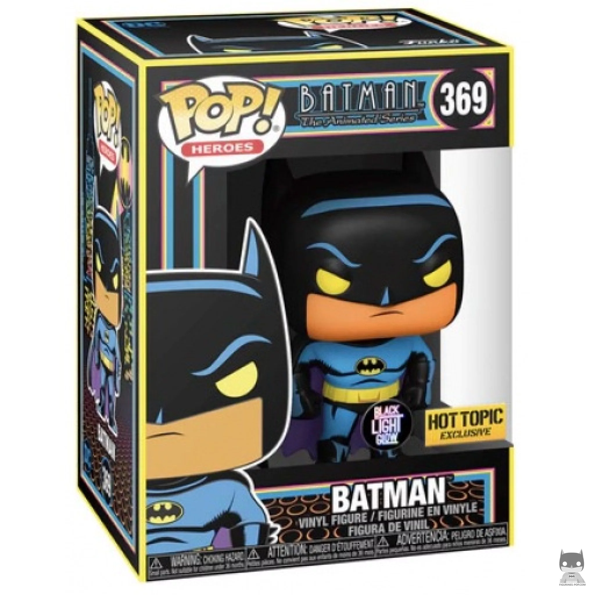 Batman (Blacklight) Funko Pop! figure in its box
