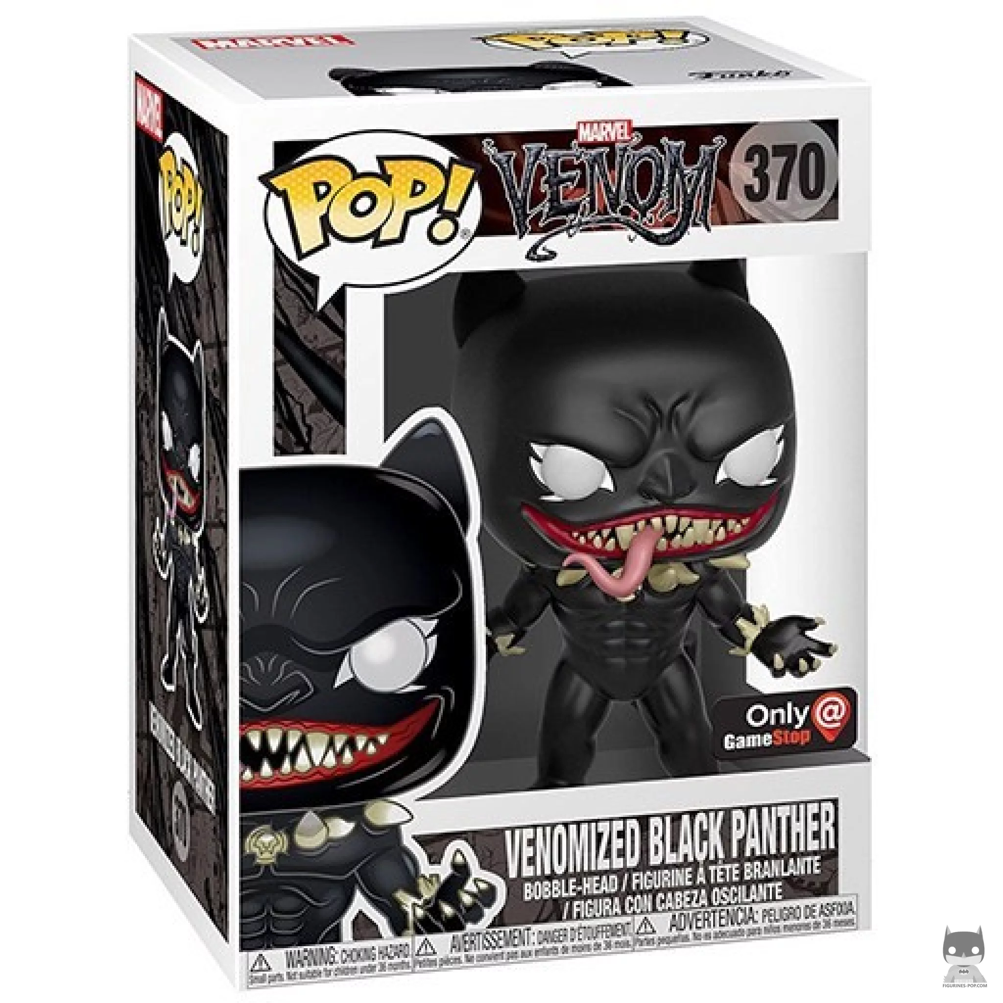 Venomized Black Panther Funko Pop! figure in its box