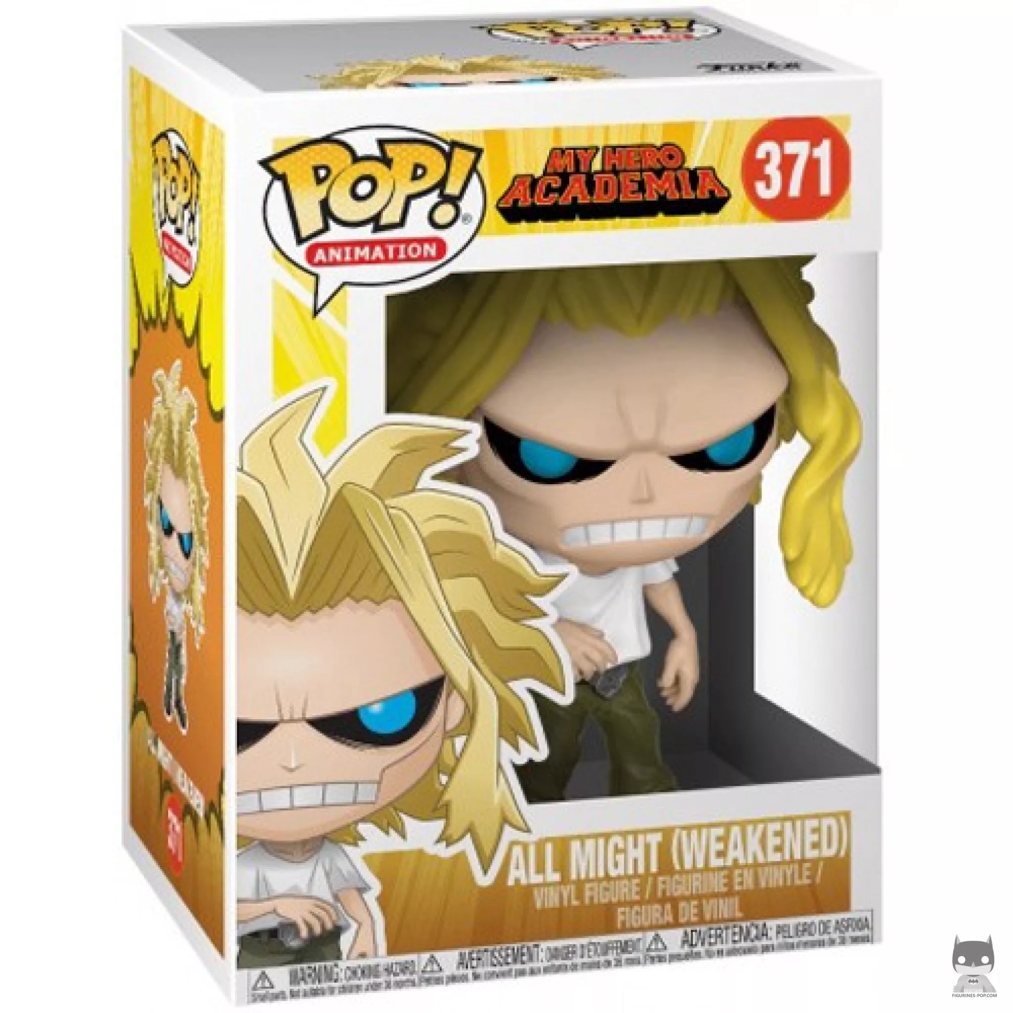 All Might (Weakened) Funko Pop! figure in its box