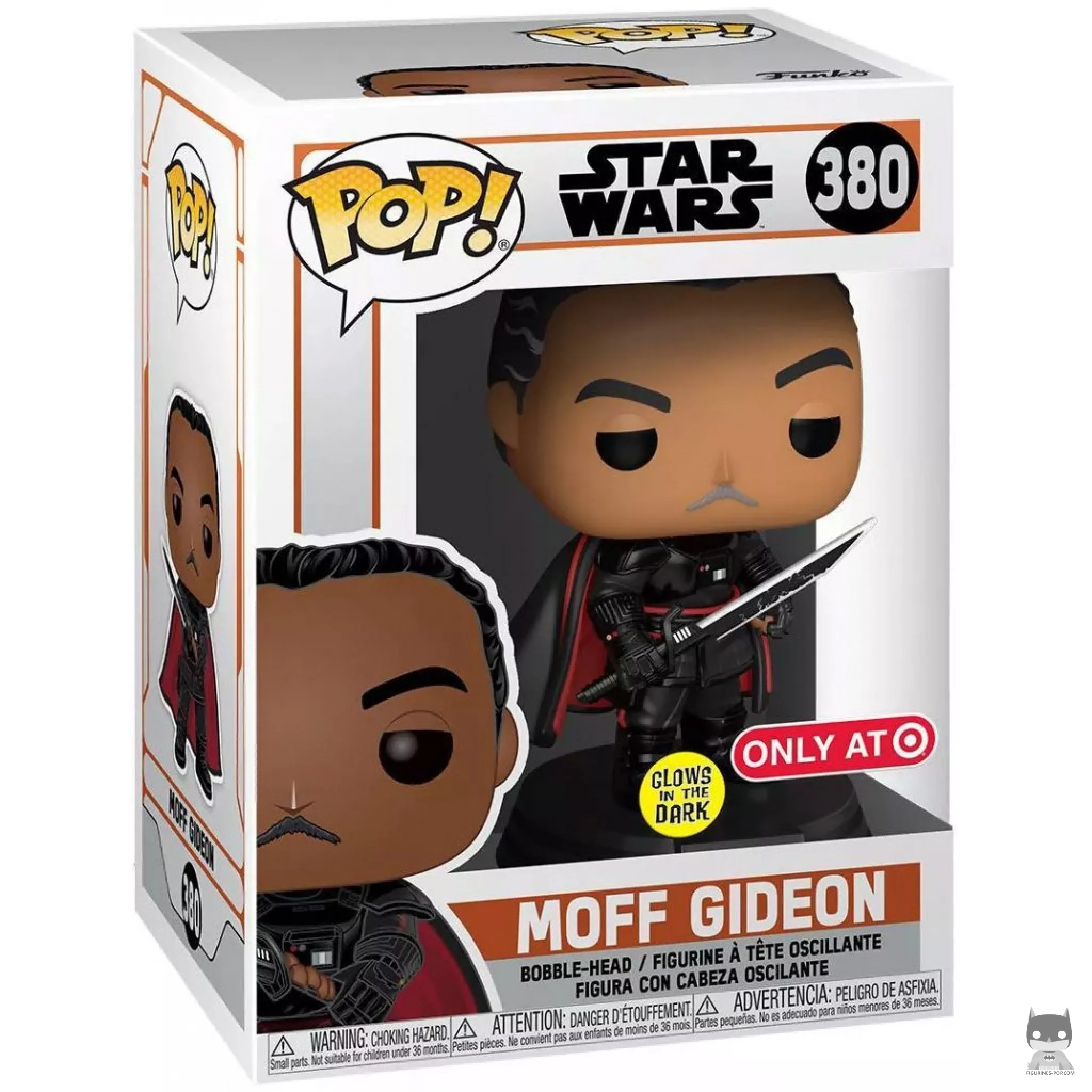 Moff Gideon (Glow in the Dark) Funko Pop! figure in its box
