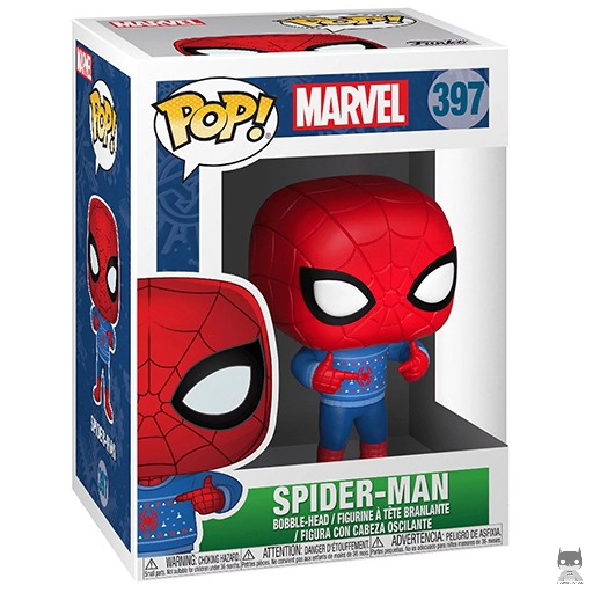 Spider-Man (Holiday) Funko Pop! figure in its box