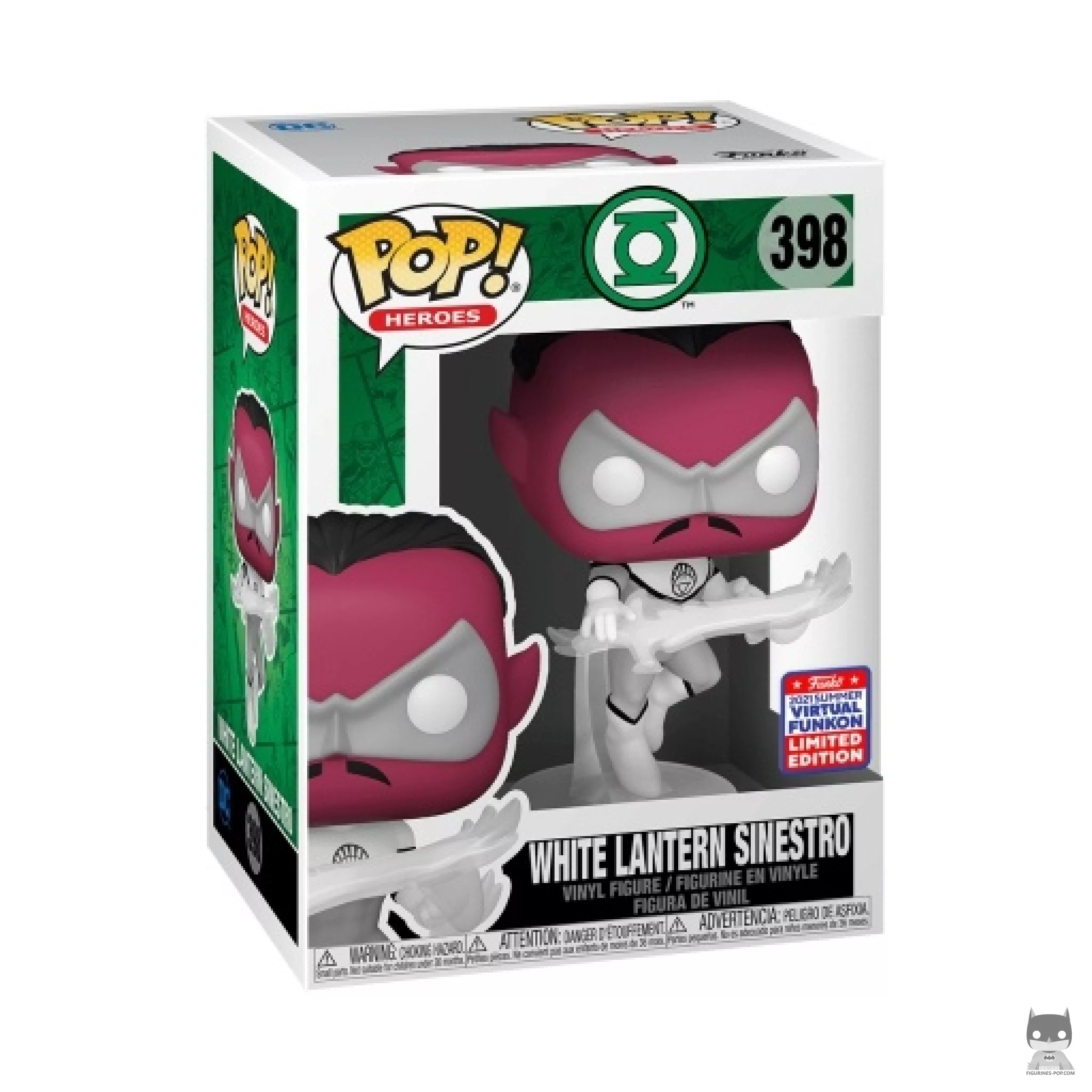 White Lantern Sinestro Funko Pop! figure in its box