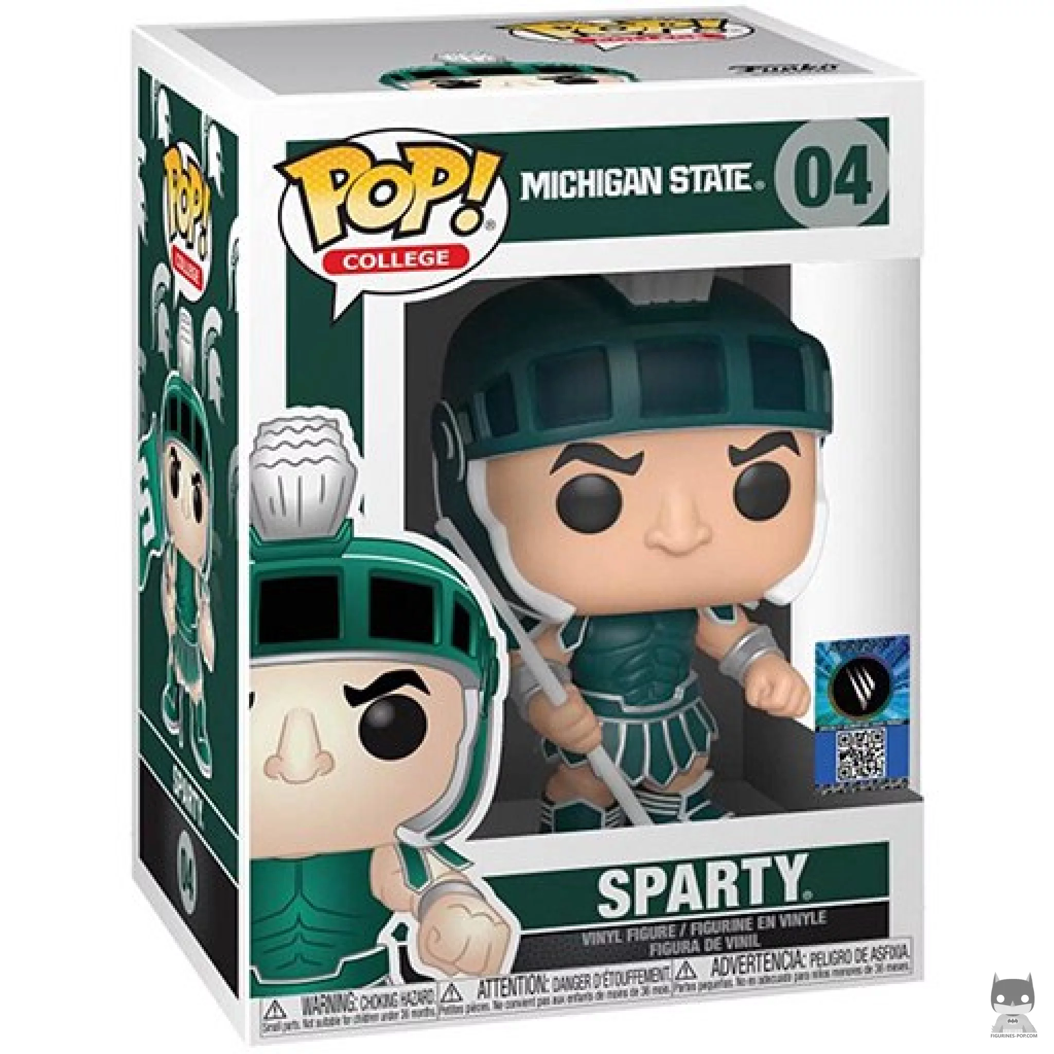Sparty (Michigan State) Funko Pop! figure in its box