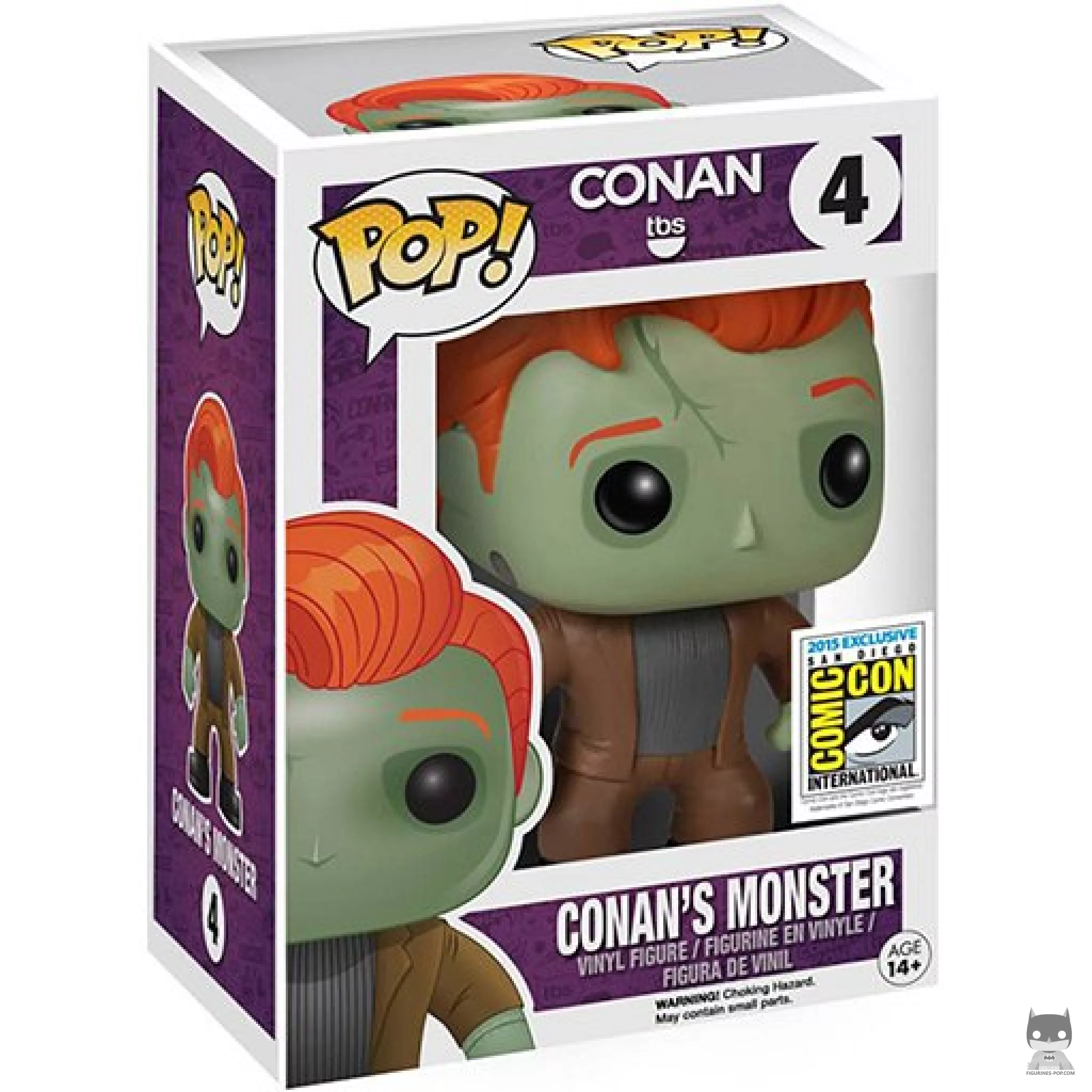 Conan O'Brien as Frankenstein Funko Pop! figure in its box