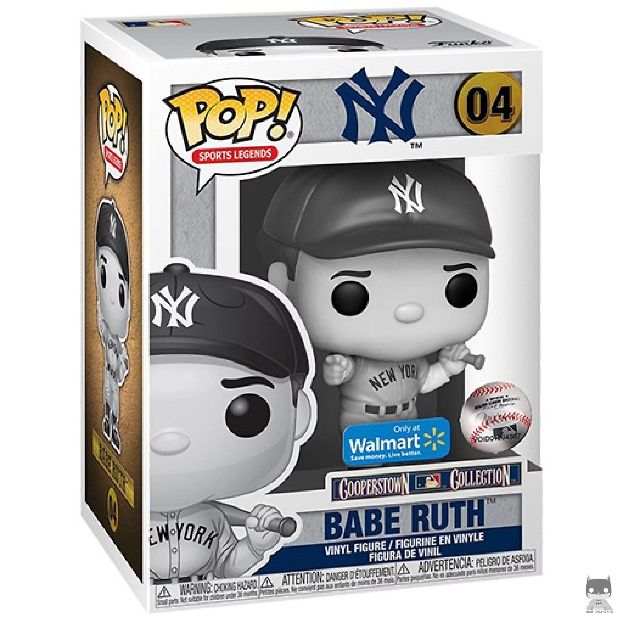 Babe Ruth (Black & White) Funko Pop! figure in its box