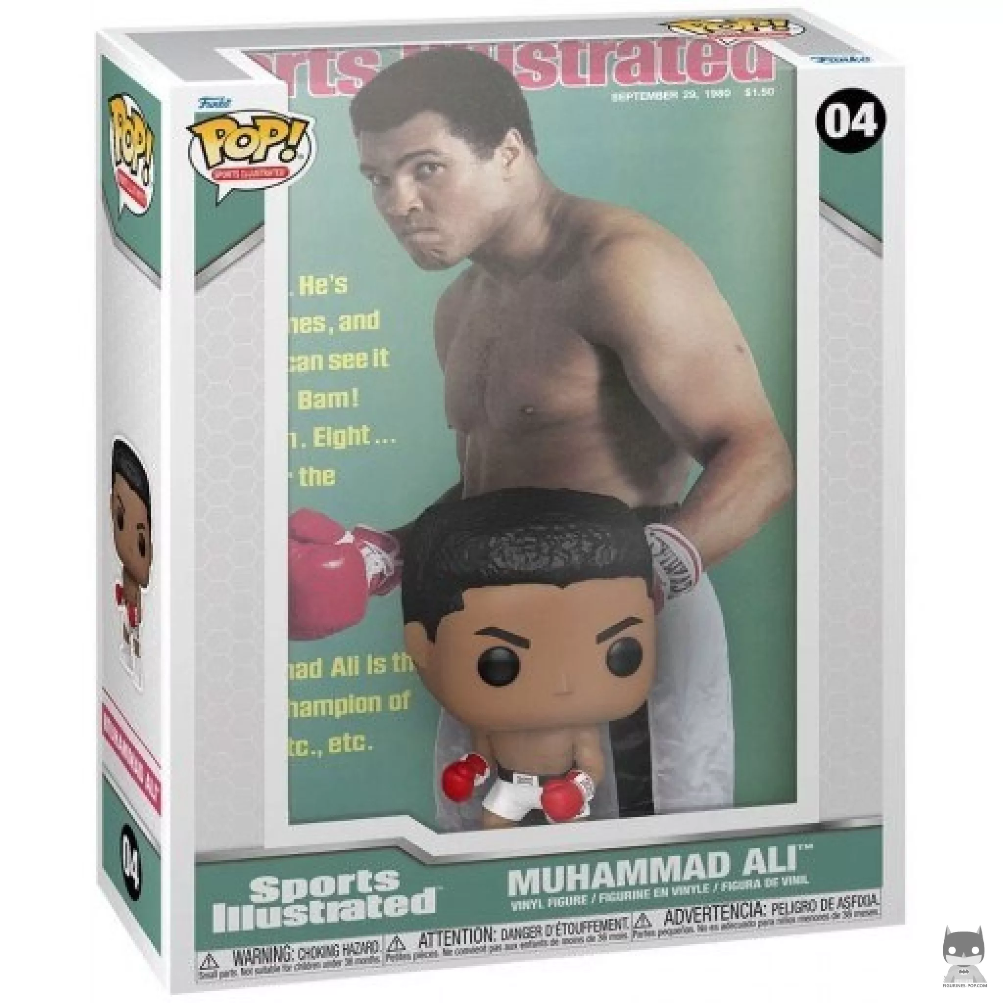 Sports Illustrated Cover: Muhammad Ali Funko Pop! figure in its box
