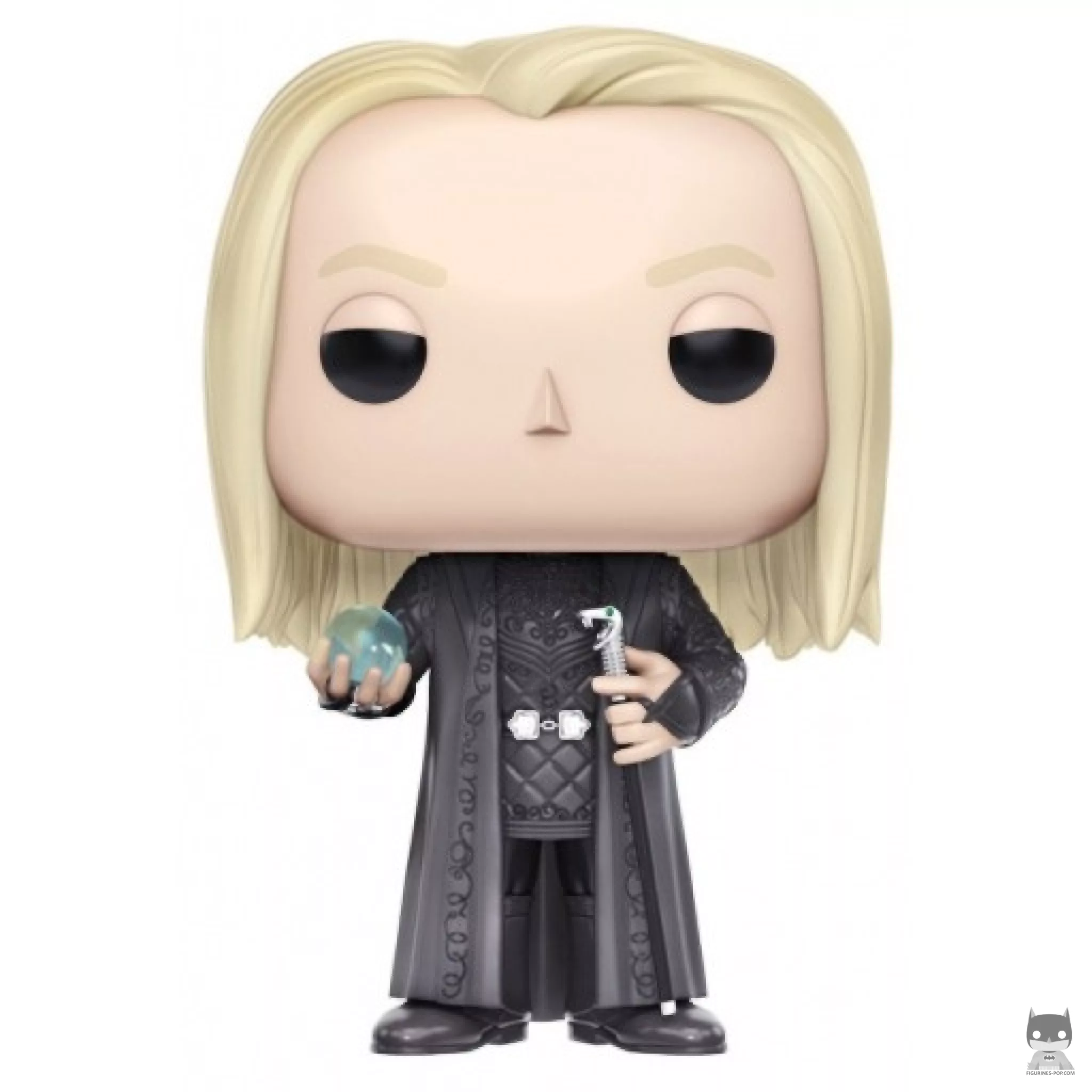 Lucius Malfoy holding Prophecy Funko Pop! figure (Harry Potter)