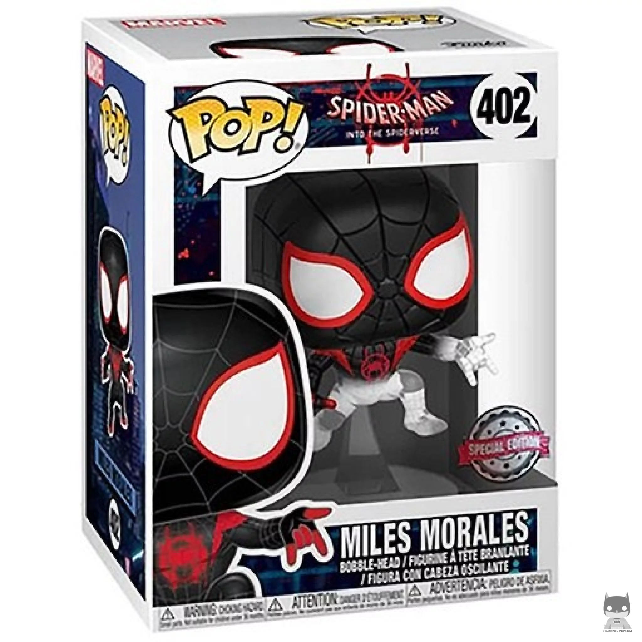 Miles Morales Funko Pop! figure in its box