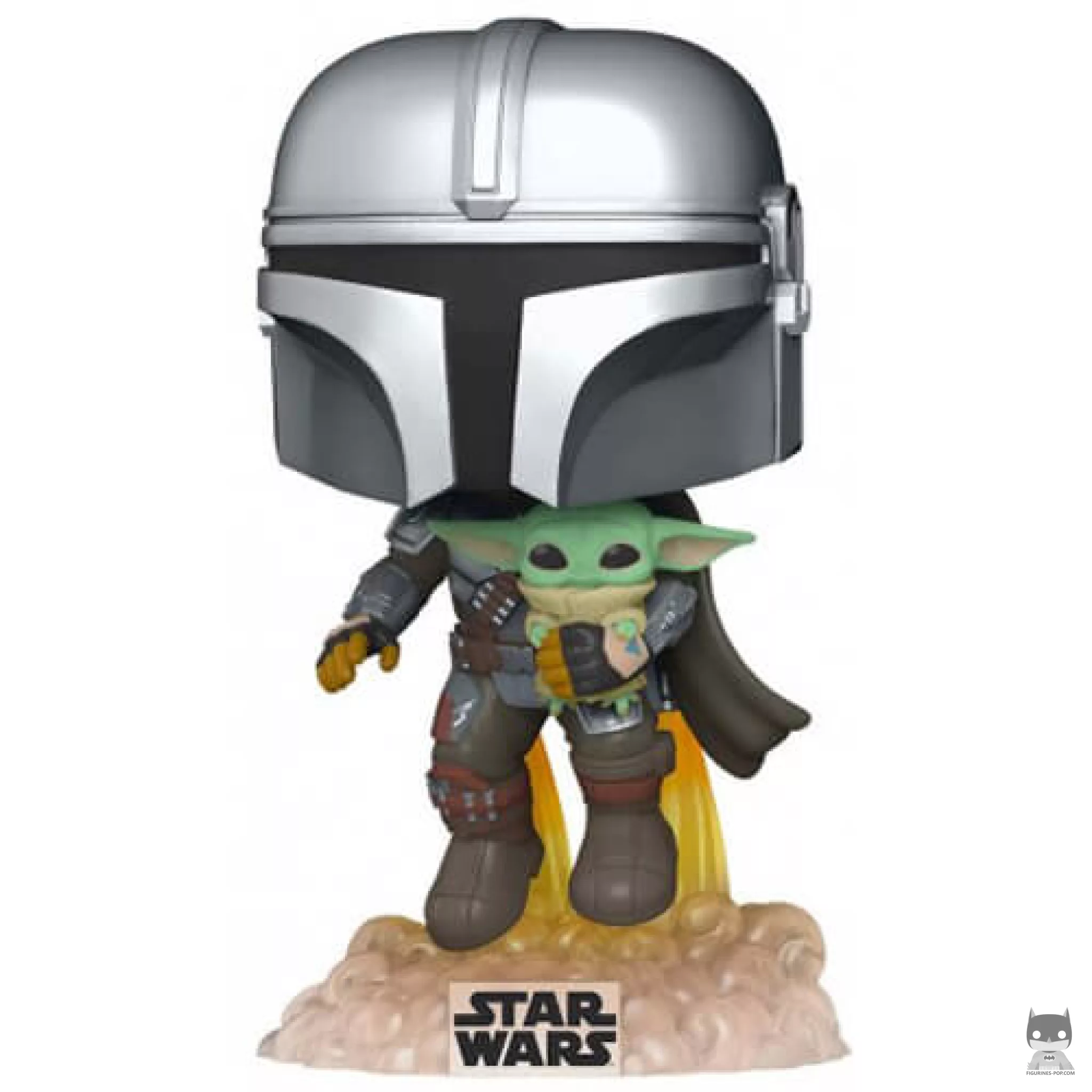 The Mandalorian flying Jet Pack with The Child Funko Pop! figure (The Mandalorian (Star Wars))