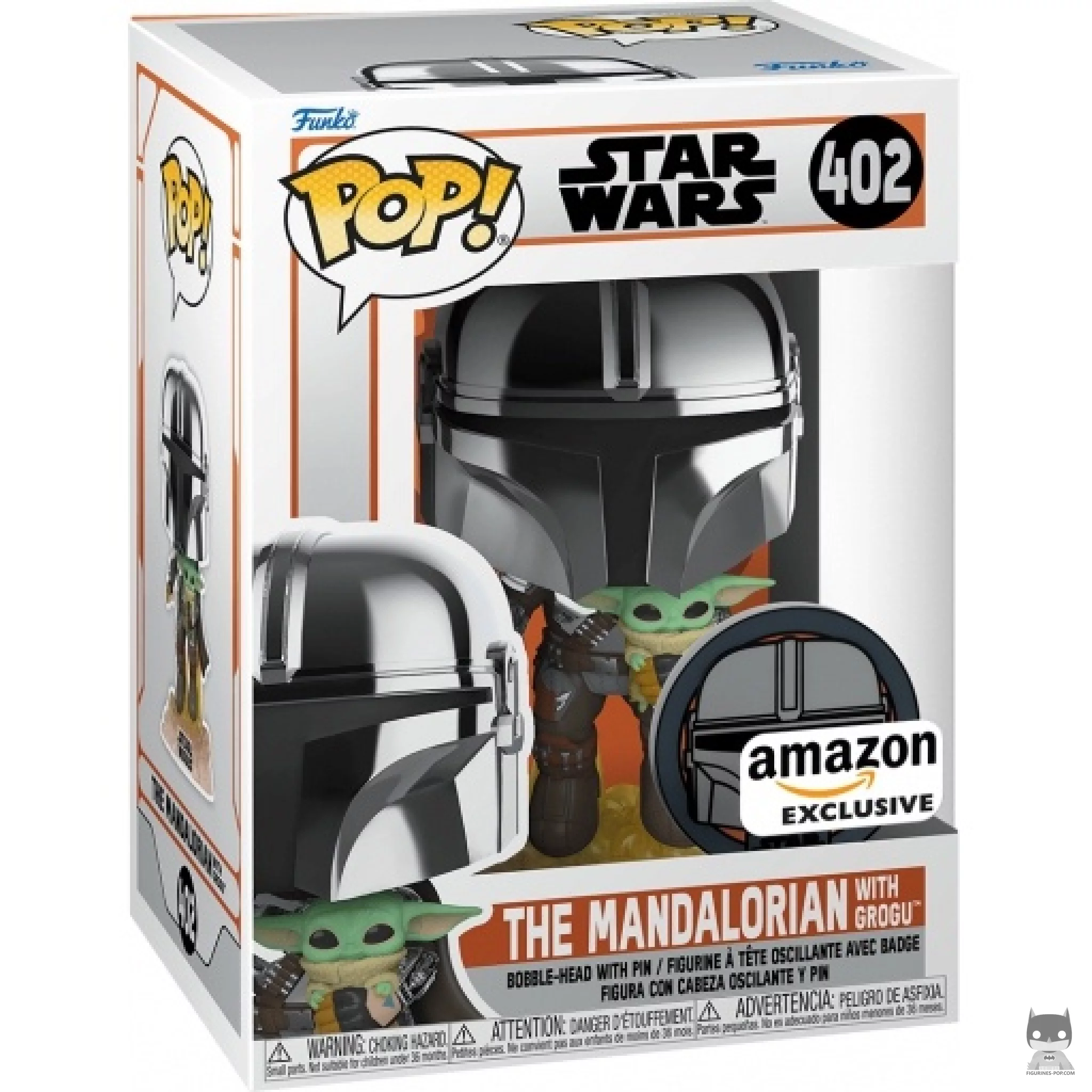 The Mandalorian with Grogu Funko Pop! figure in its box