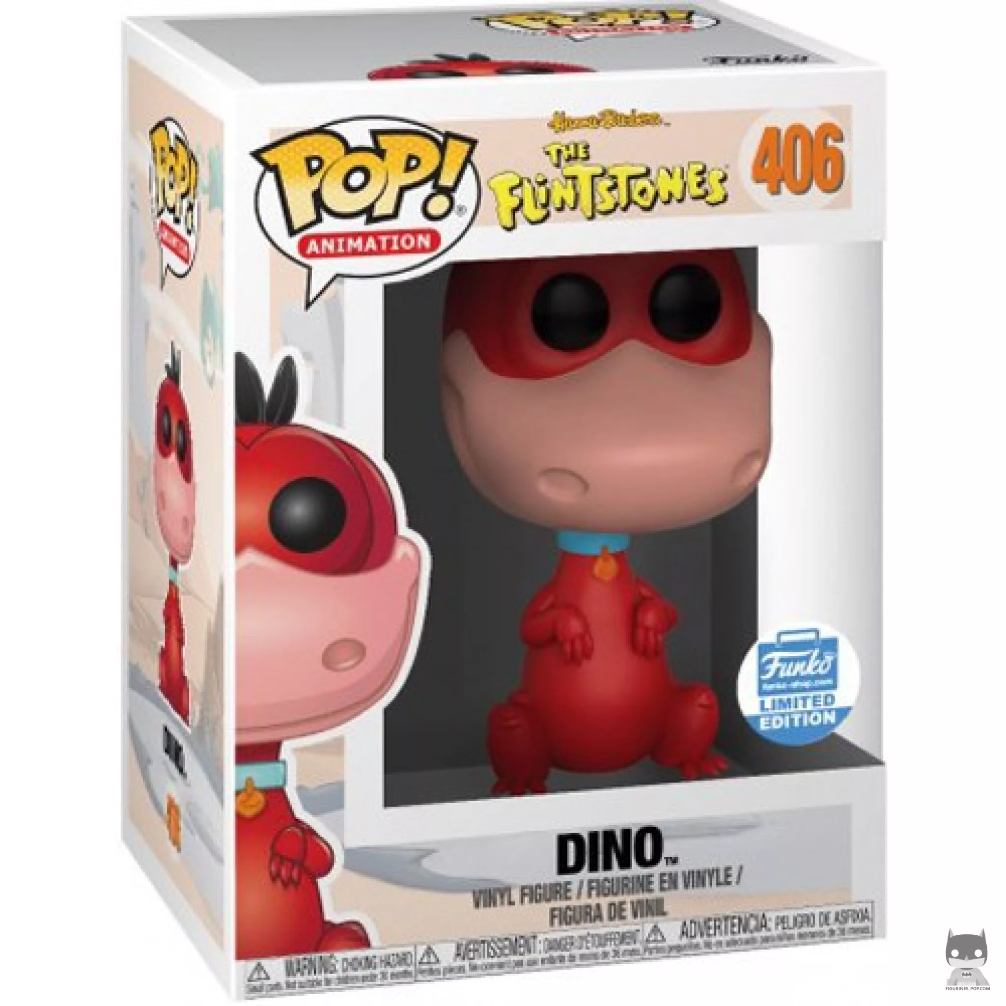 Dino (Red) Funko Pop! figure in its box