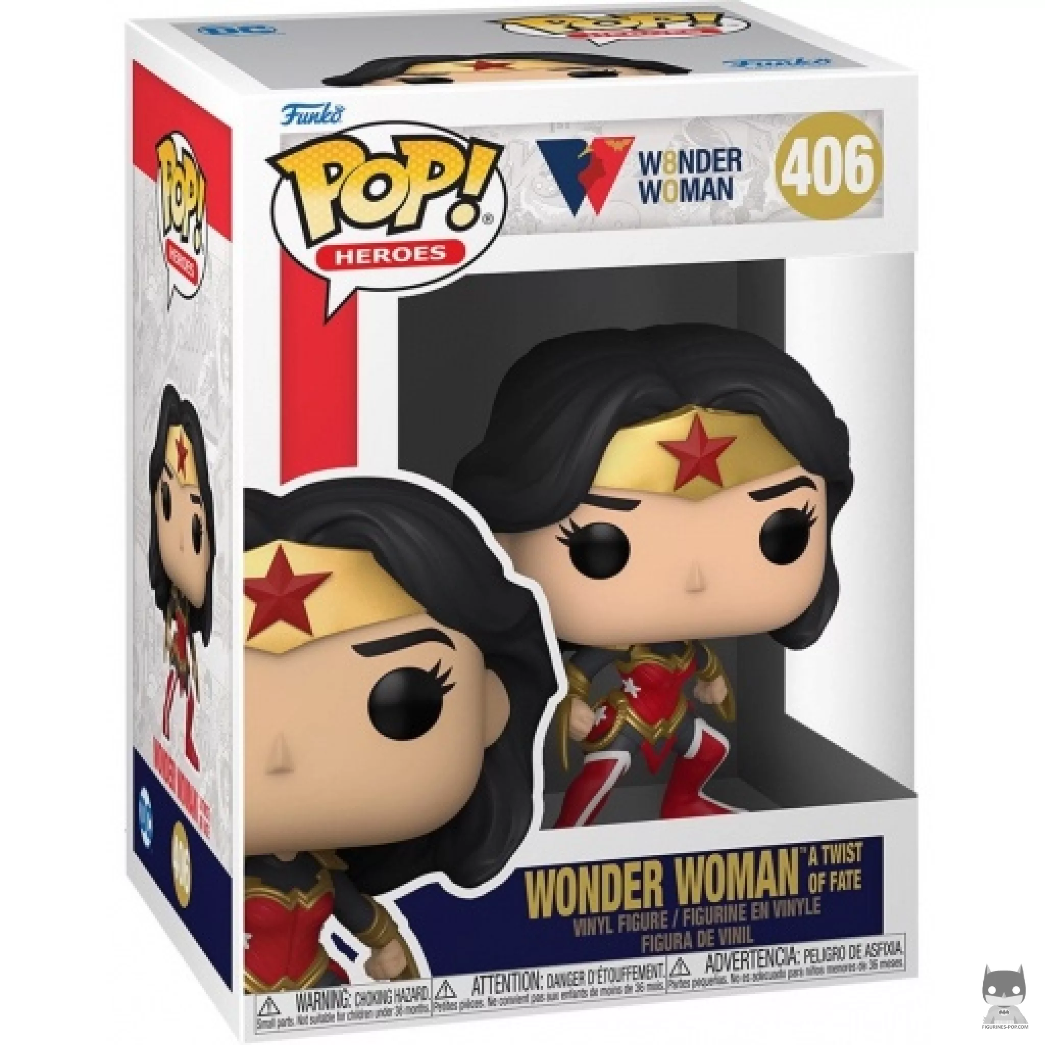 Wonder Woman a Twist of Fate Funko Pop! figure in its box