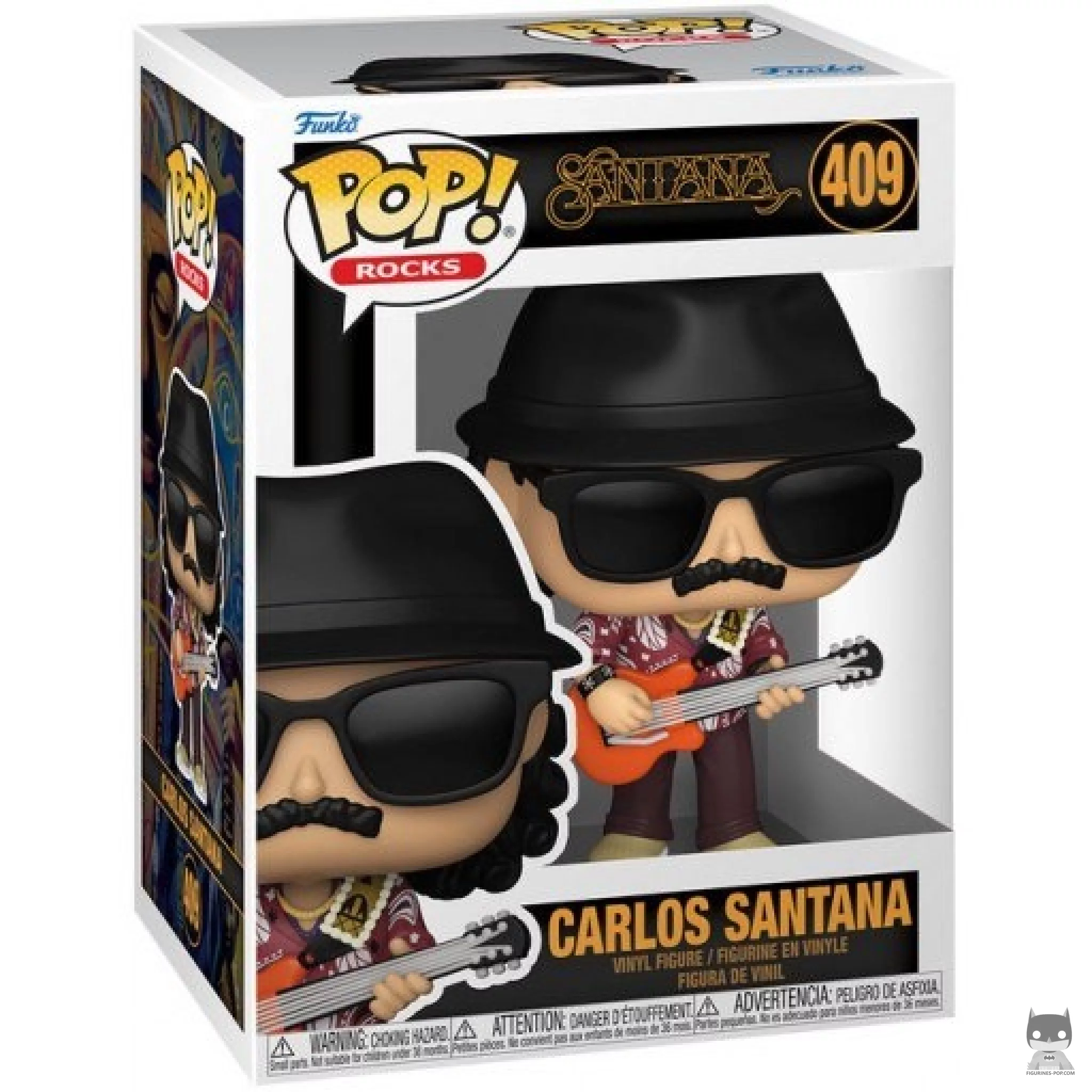 Carlos Santana Funko Pop! figure in its box