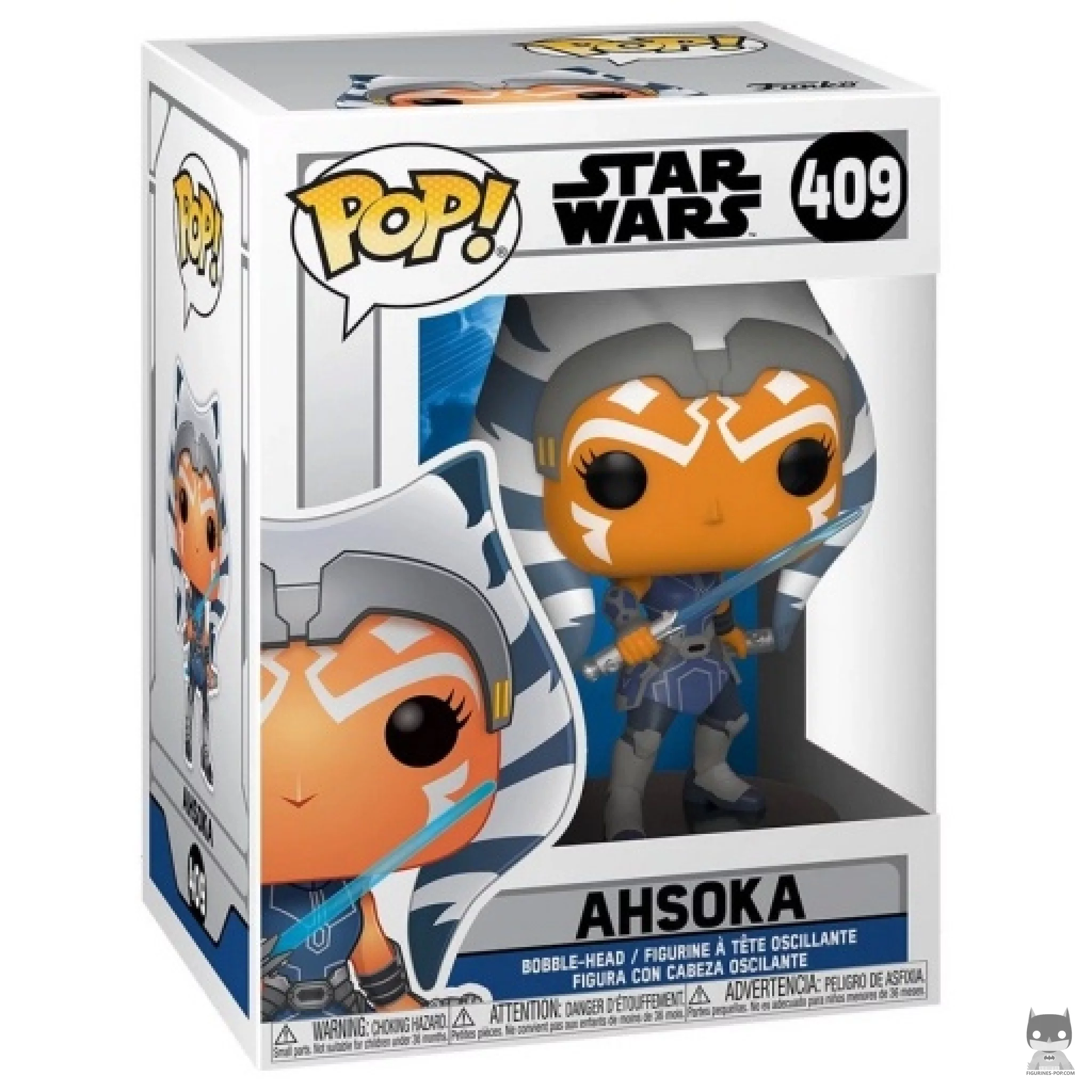 Ahsoka Funko Pop! figure in its box