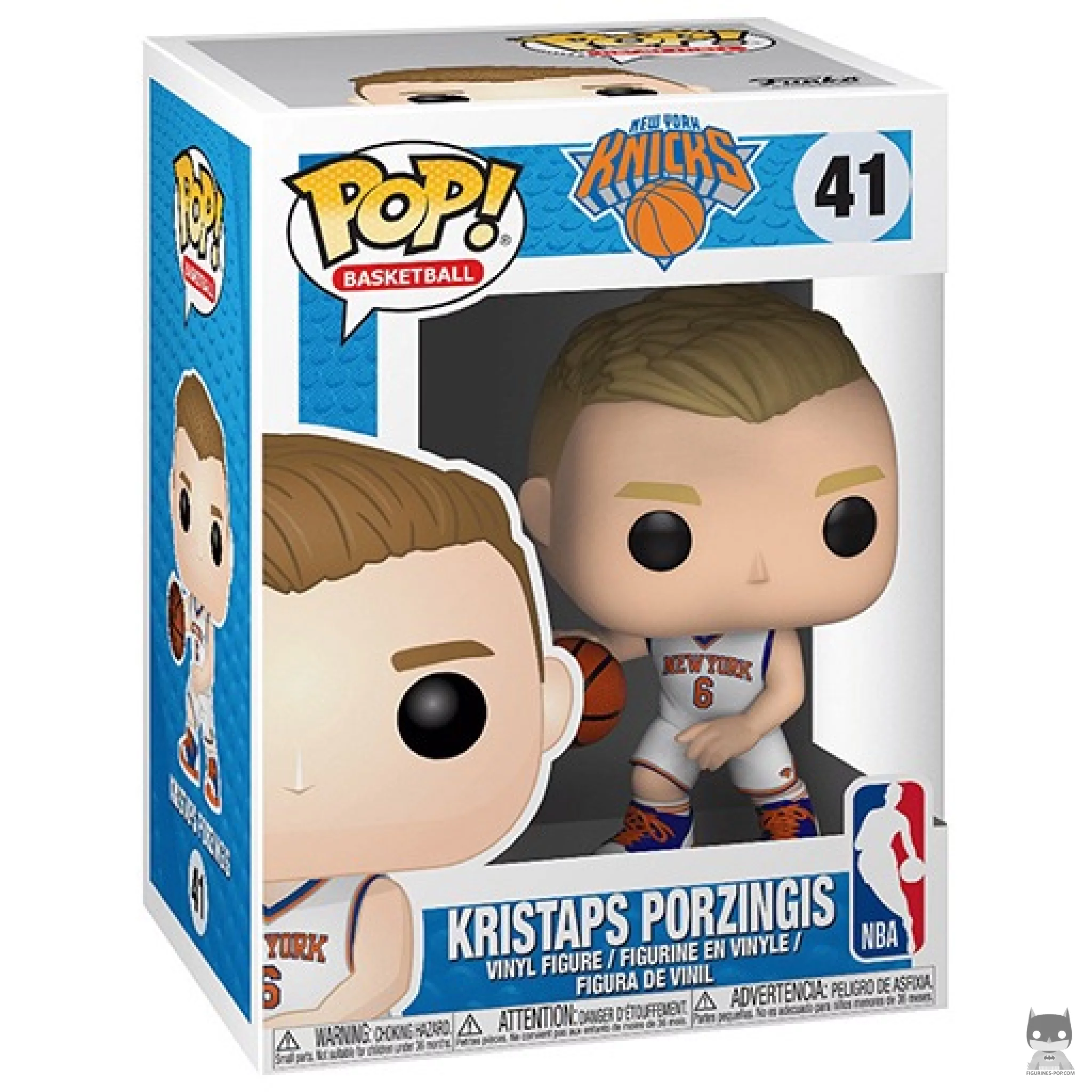 Kristaps Porzingis Funko Pop! figure in its box