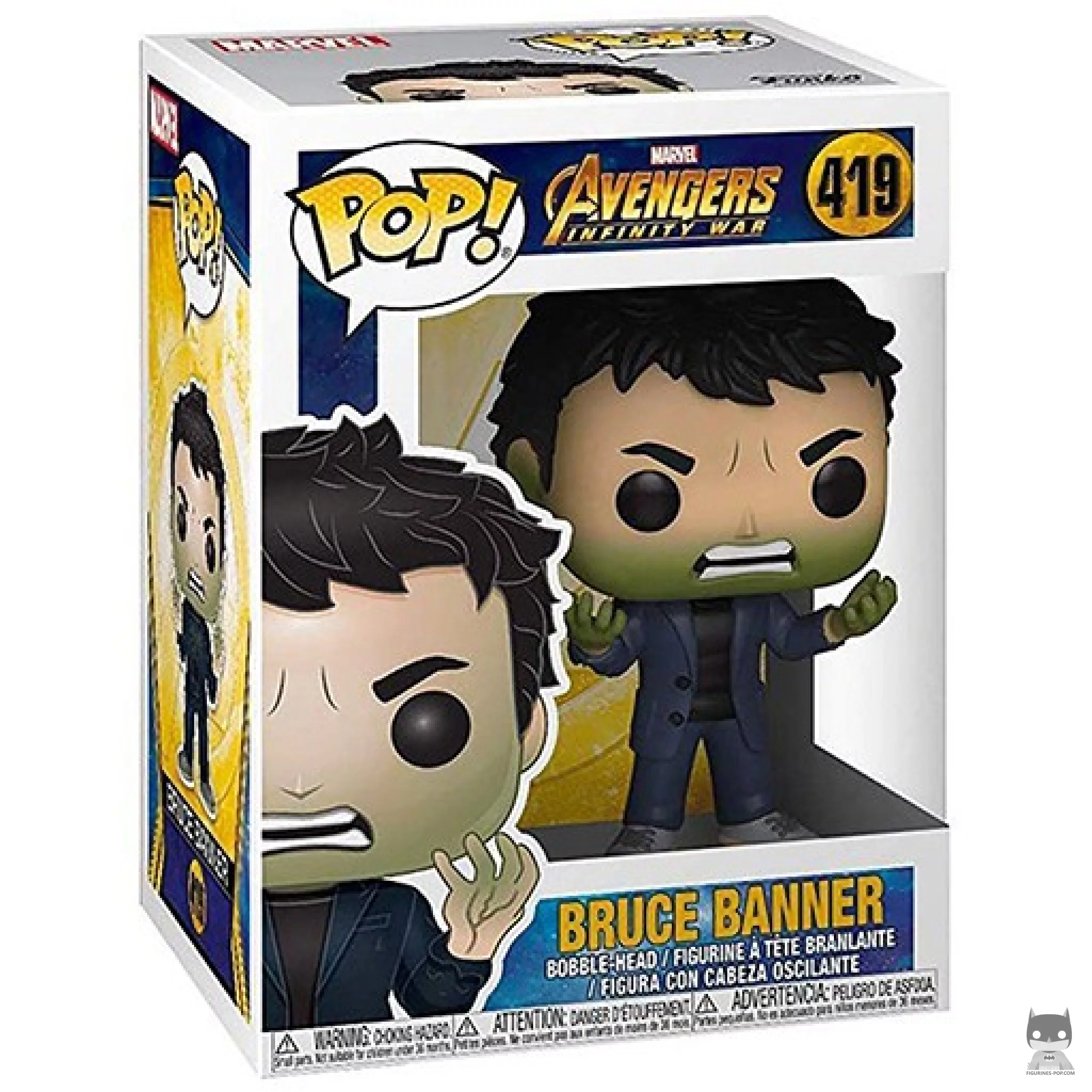 Bruce Banner (with Hulk Head) Funko Pop! figure in its box