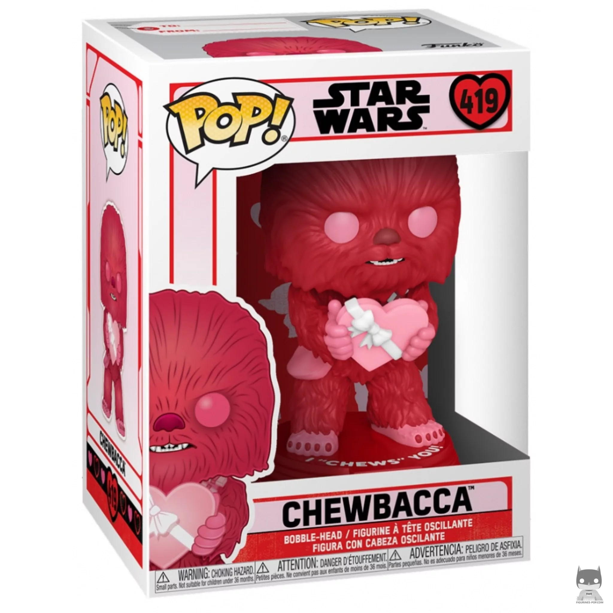 Chewbacca (Pink) Funko Pop! figure in its box
