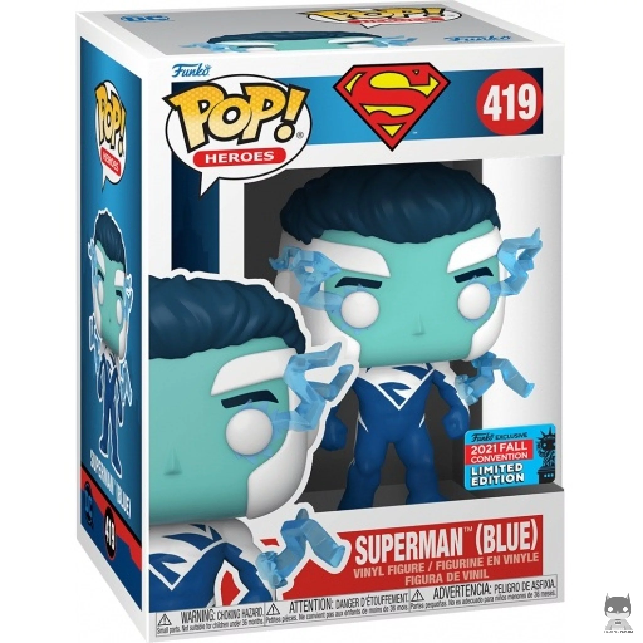 Superman (Blue) Funko Pop! figure in its box