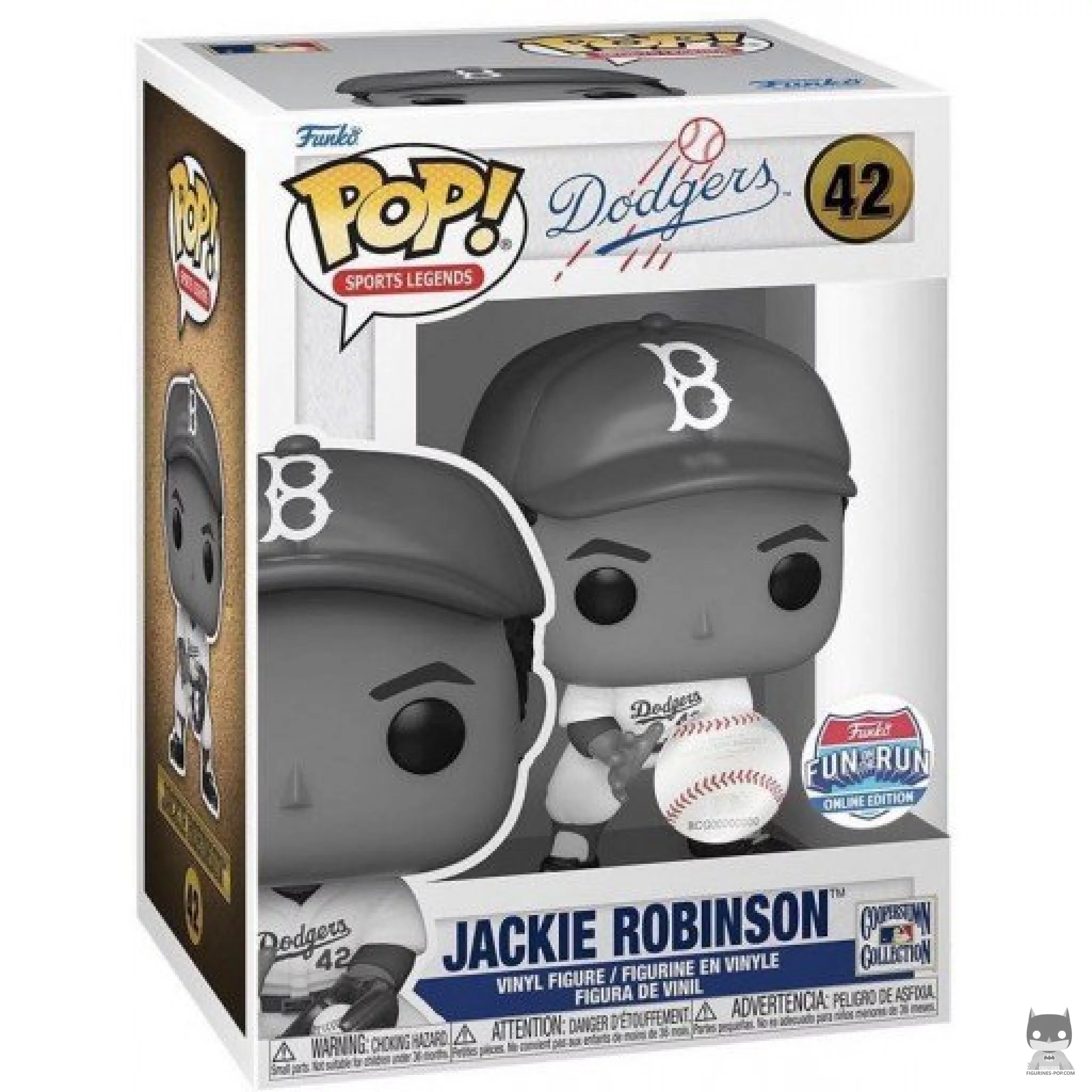 Jackie Robinson (Black & White) Funko Pop! figure in its box