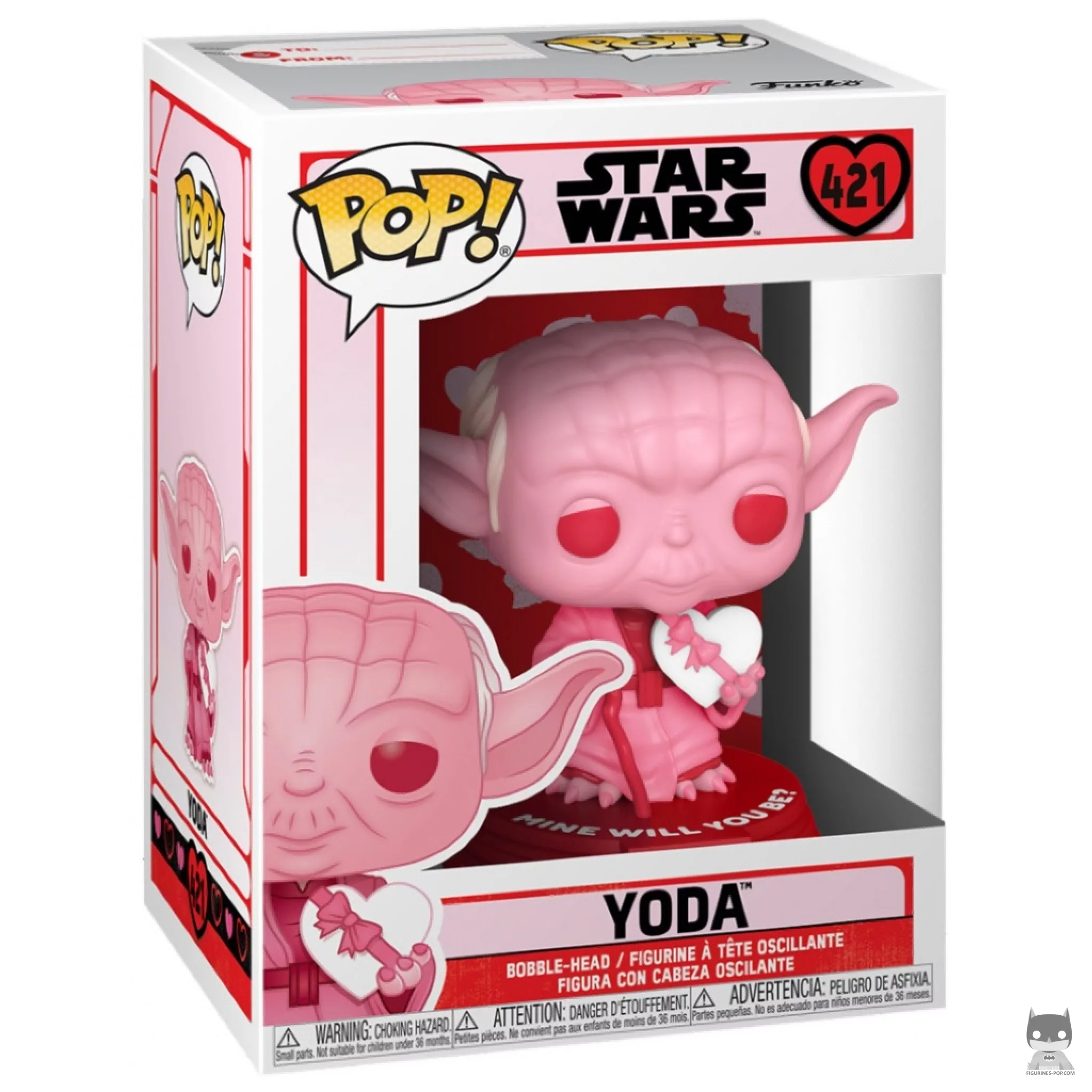 Yoda (Pink) Funko Pop! figure in its box