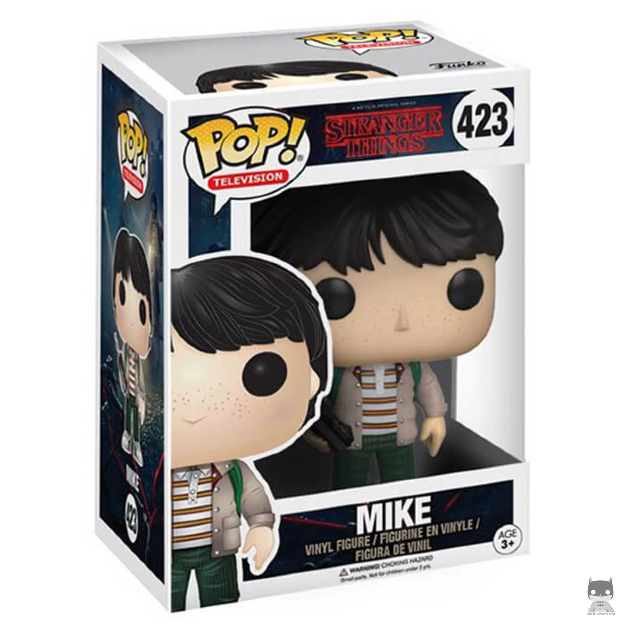 Mike Wheeler with walkie talkie Funko Pop! figure in its box