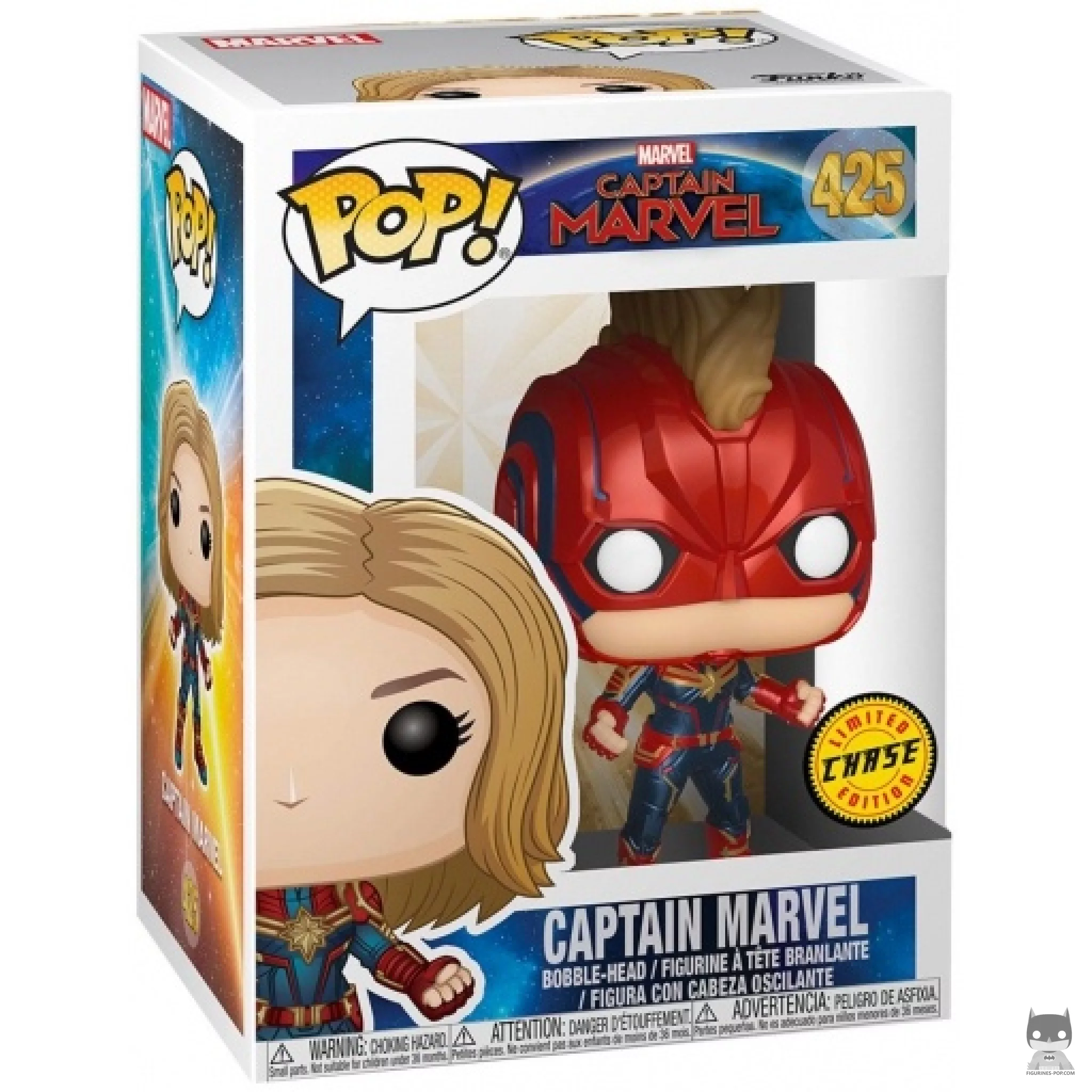 Captain Marvel (Masked) (Chase) Funko Pop! figure in its box
