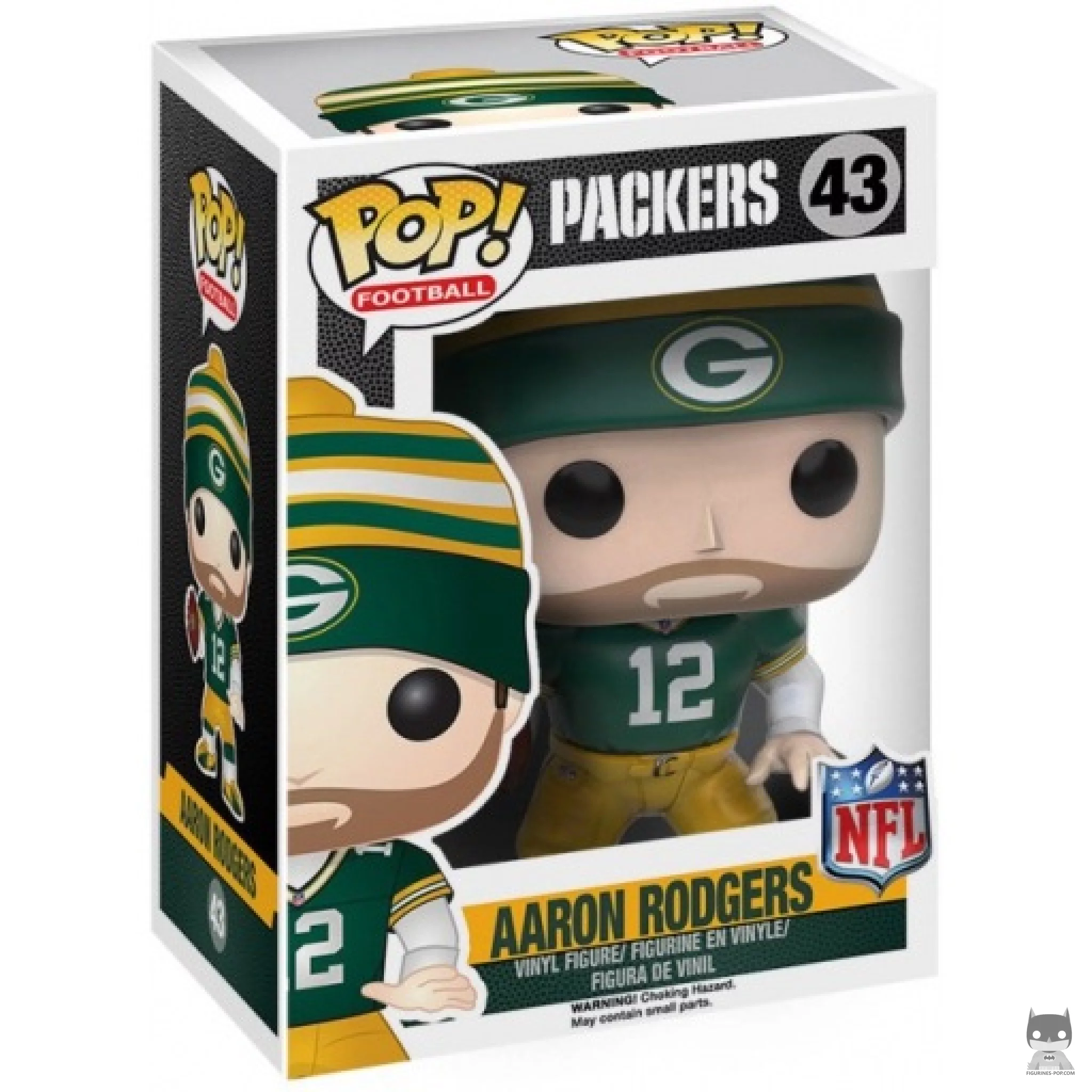 Aaron Rodgers Funko Pop! figure in its box