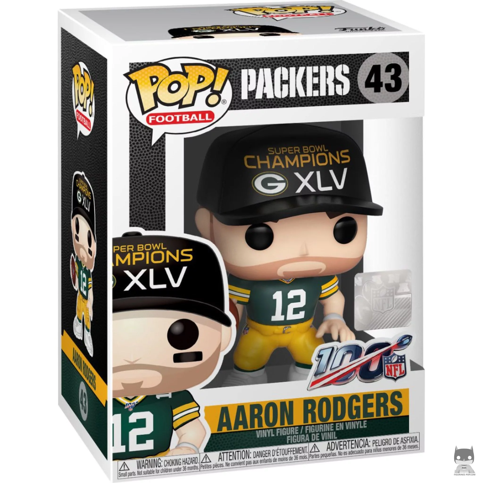 Aaron Rodgers Funko Pop! figure in its box