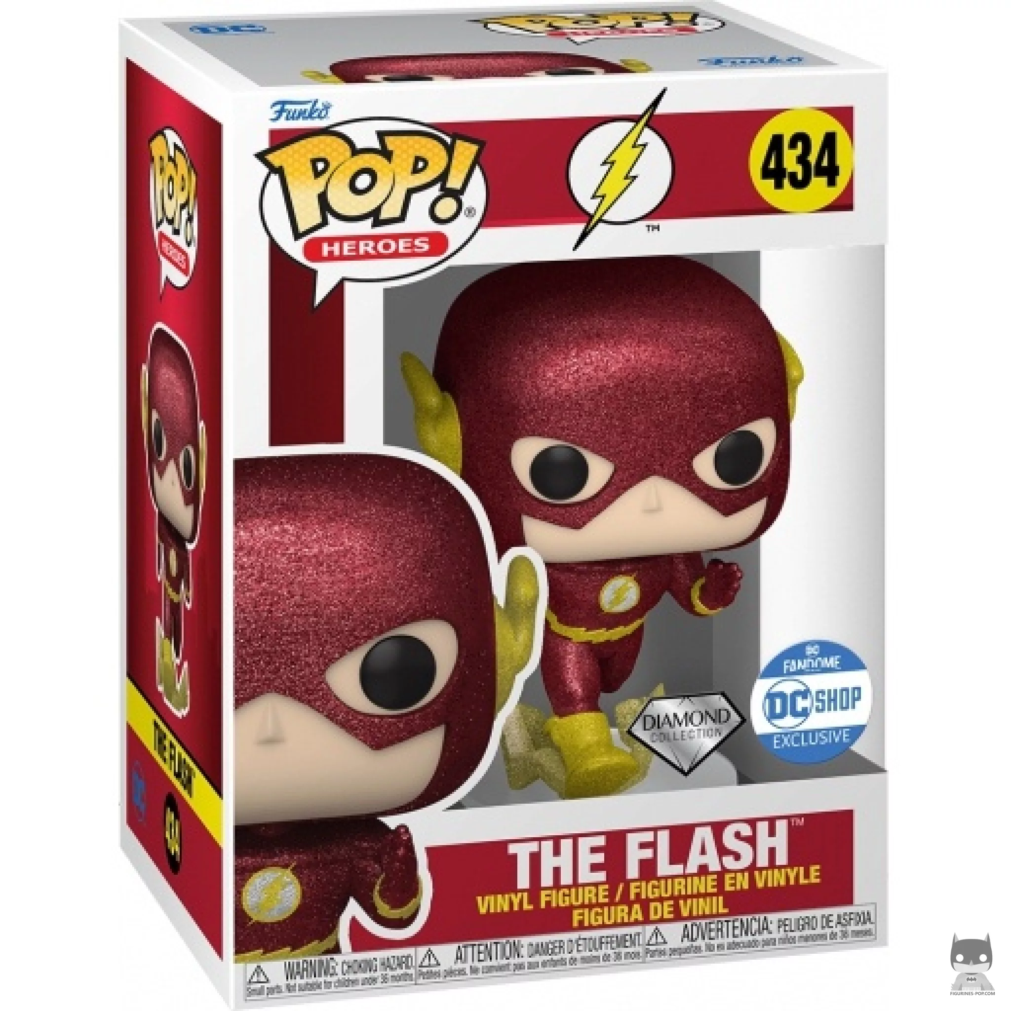 The Flash (Diamond Glitter) Funko Pop! figure in its box