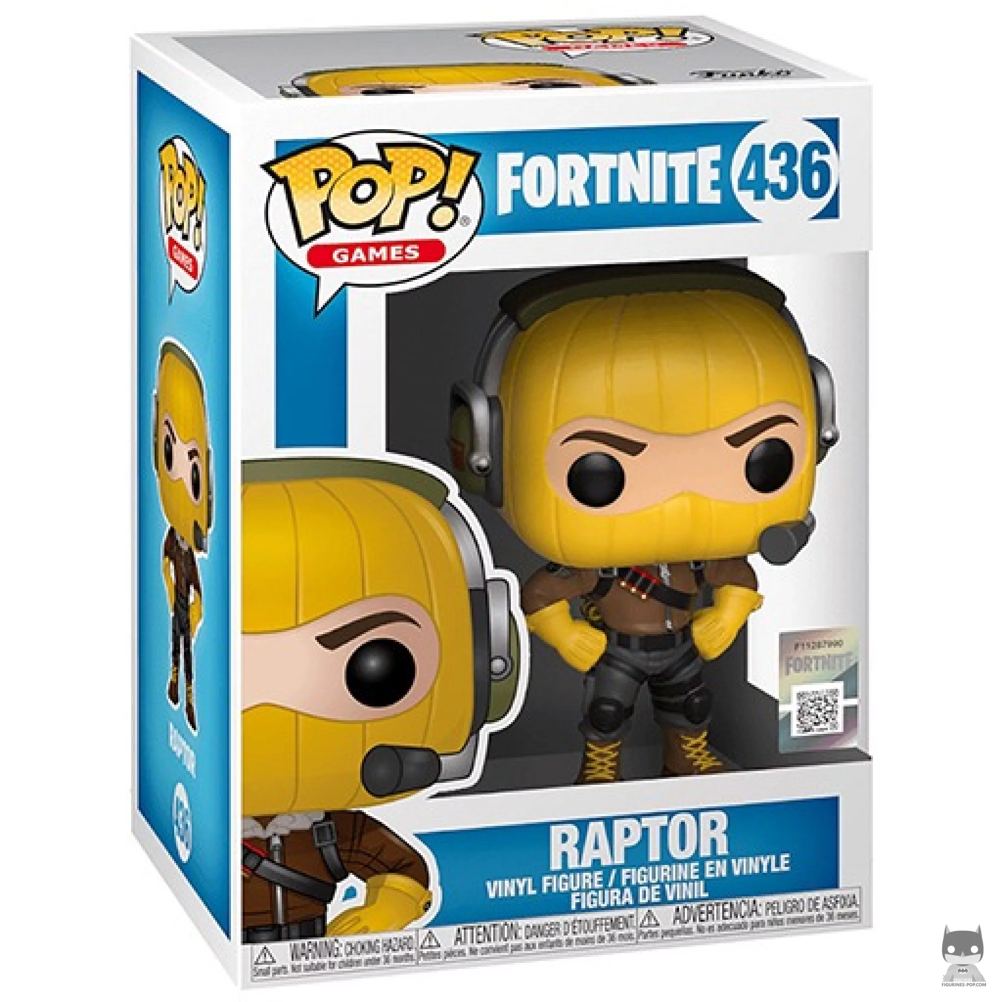 Raptor Funko Pop! figure in its box