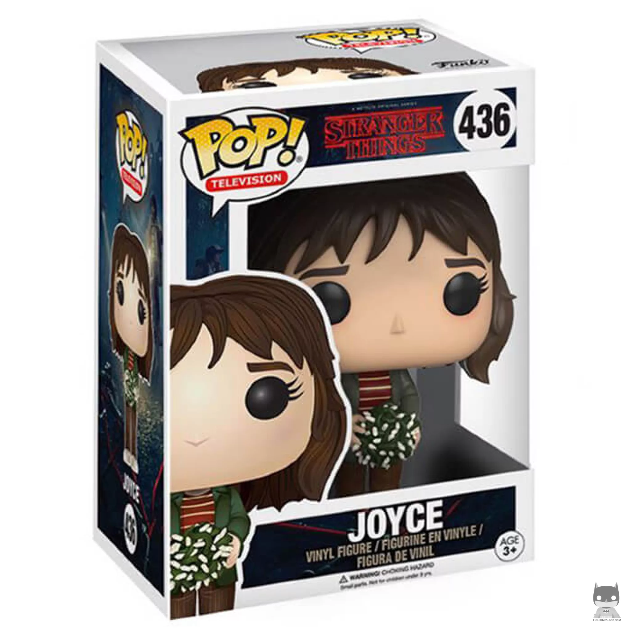 Joyce Byers with lights Funko Pop! figure in its box