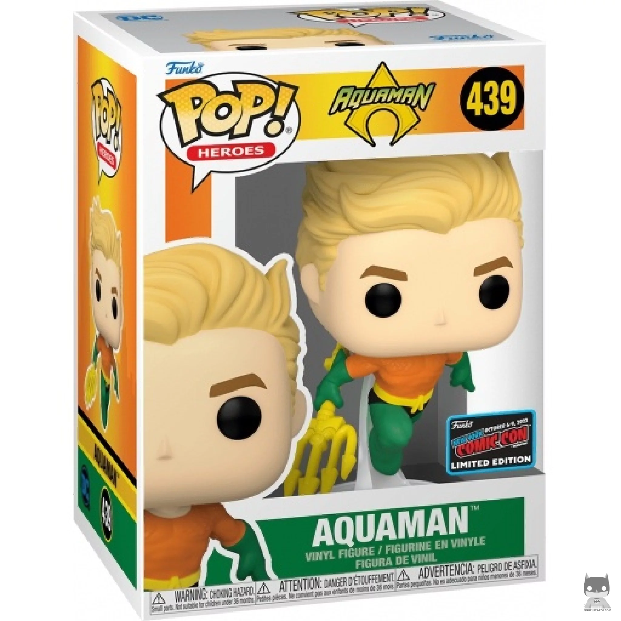 Aquaman Funko Pop! figure in its box