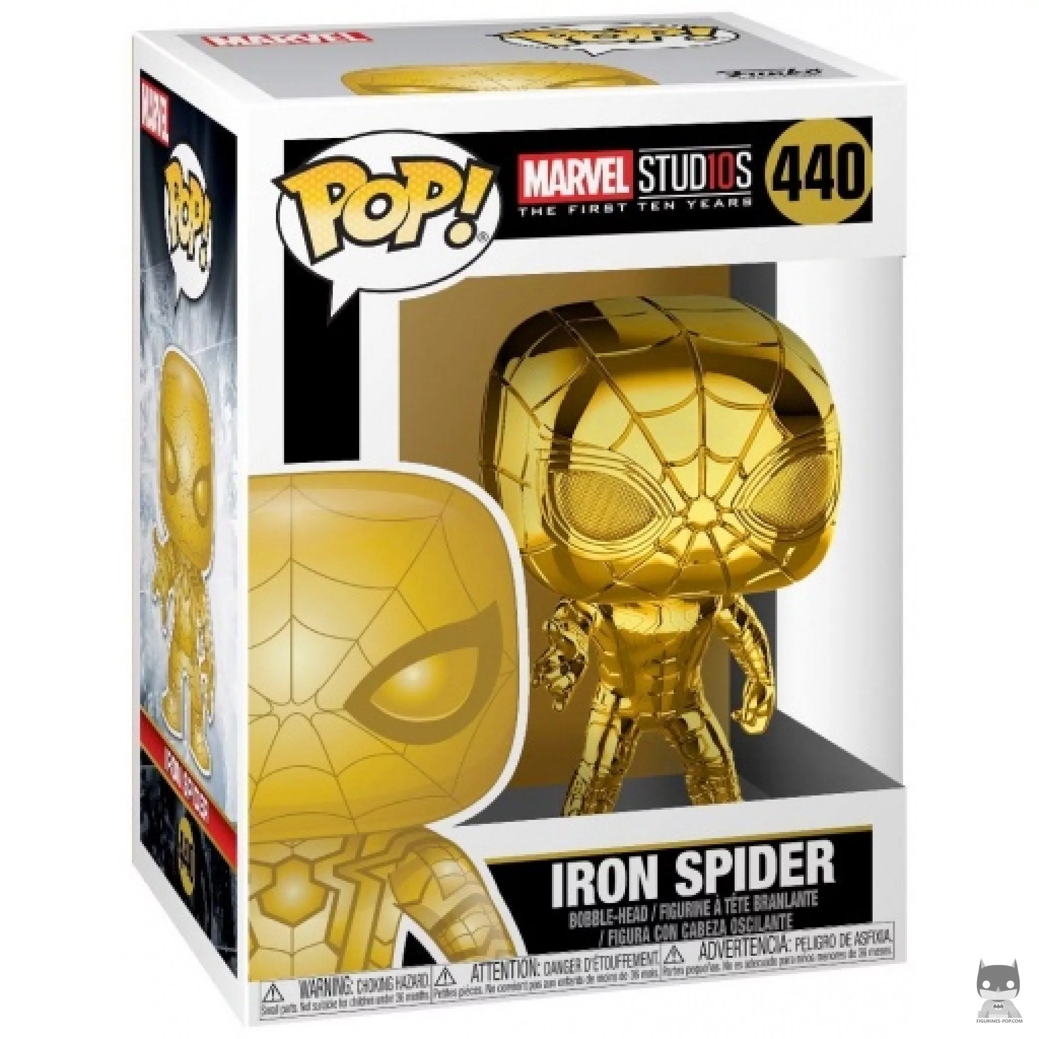 Iron Spider (Gold) Funko Pop! figure in its box