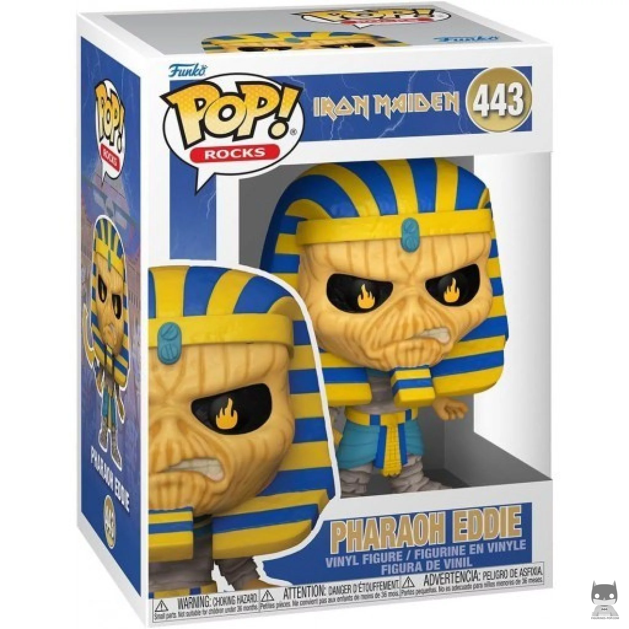 Pharaoh Eddie Funko Pop! figure in its box
