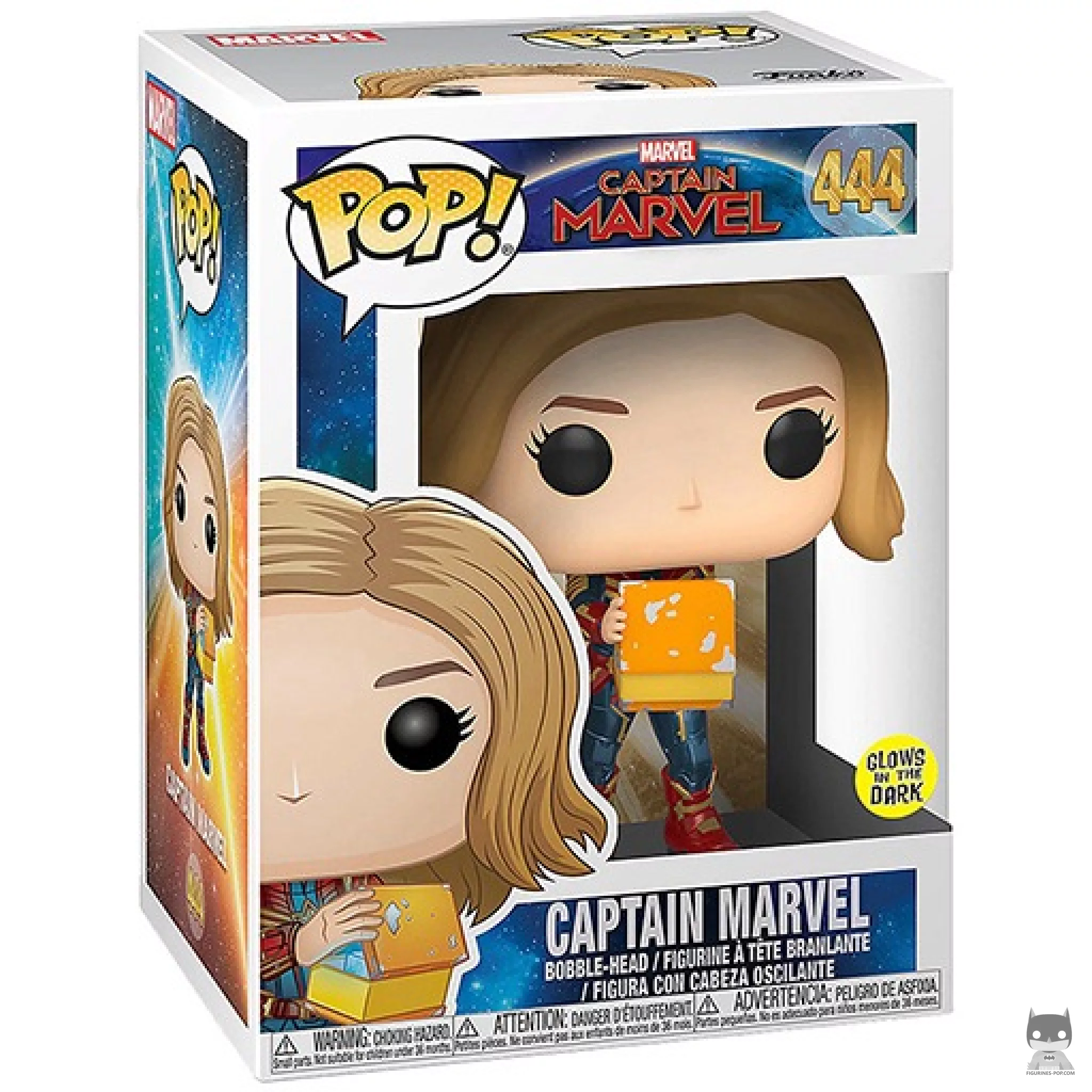 Captain Marvel with Lunchbox Funko Pop! figure in its box