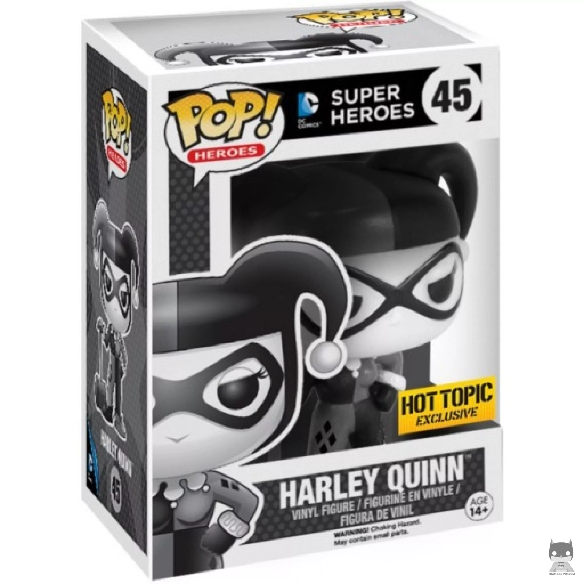 Harley Quinn (Black & White) Funko Pop! figure in its box