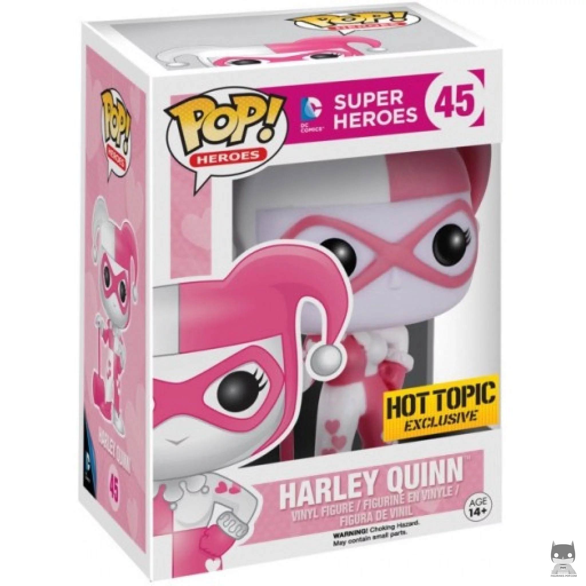 Harley Quinn (Pink & White) Funko Pop! figure in its box