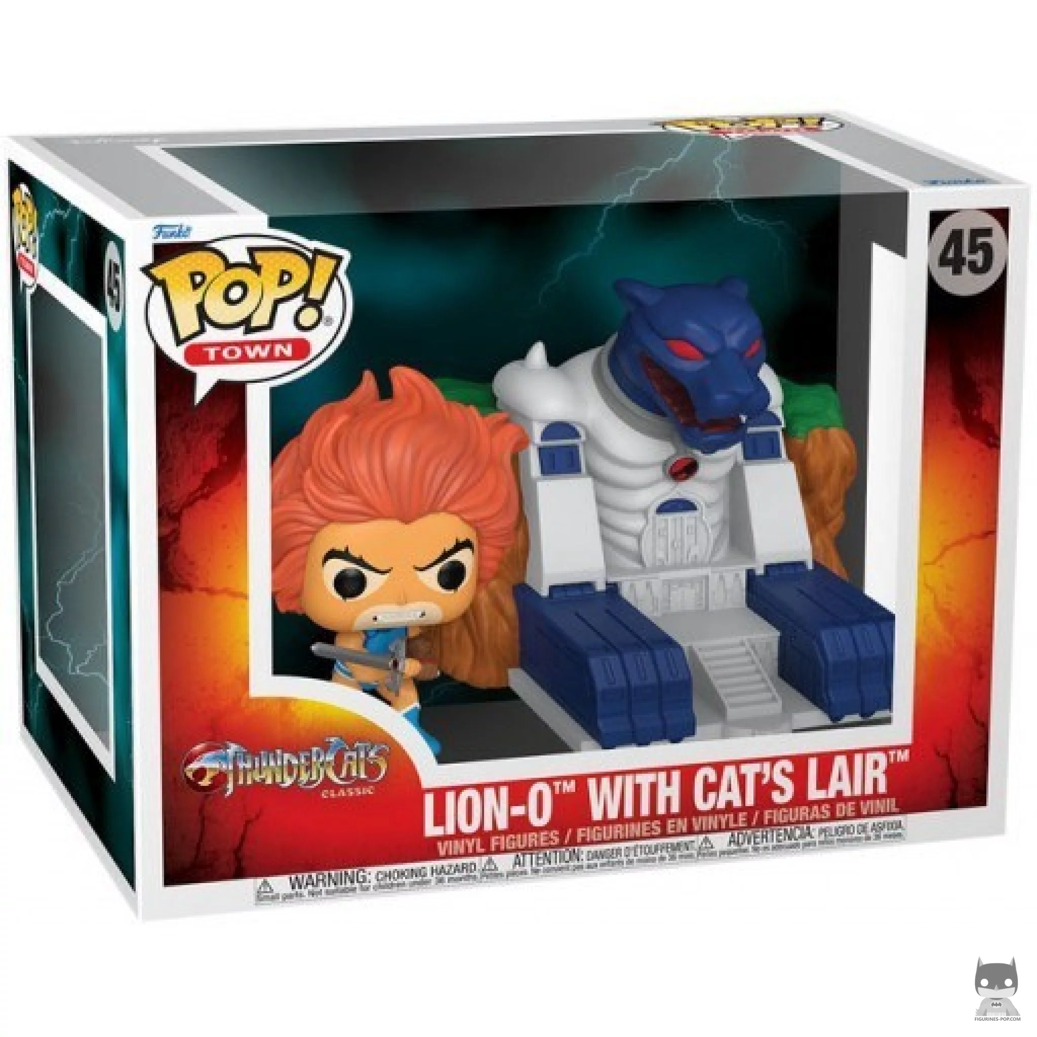 Lion-O with Cats' Lair Funko Pop! figure in its box