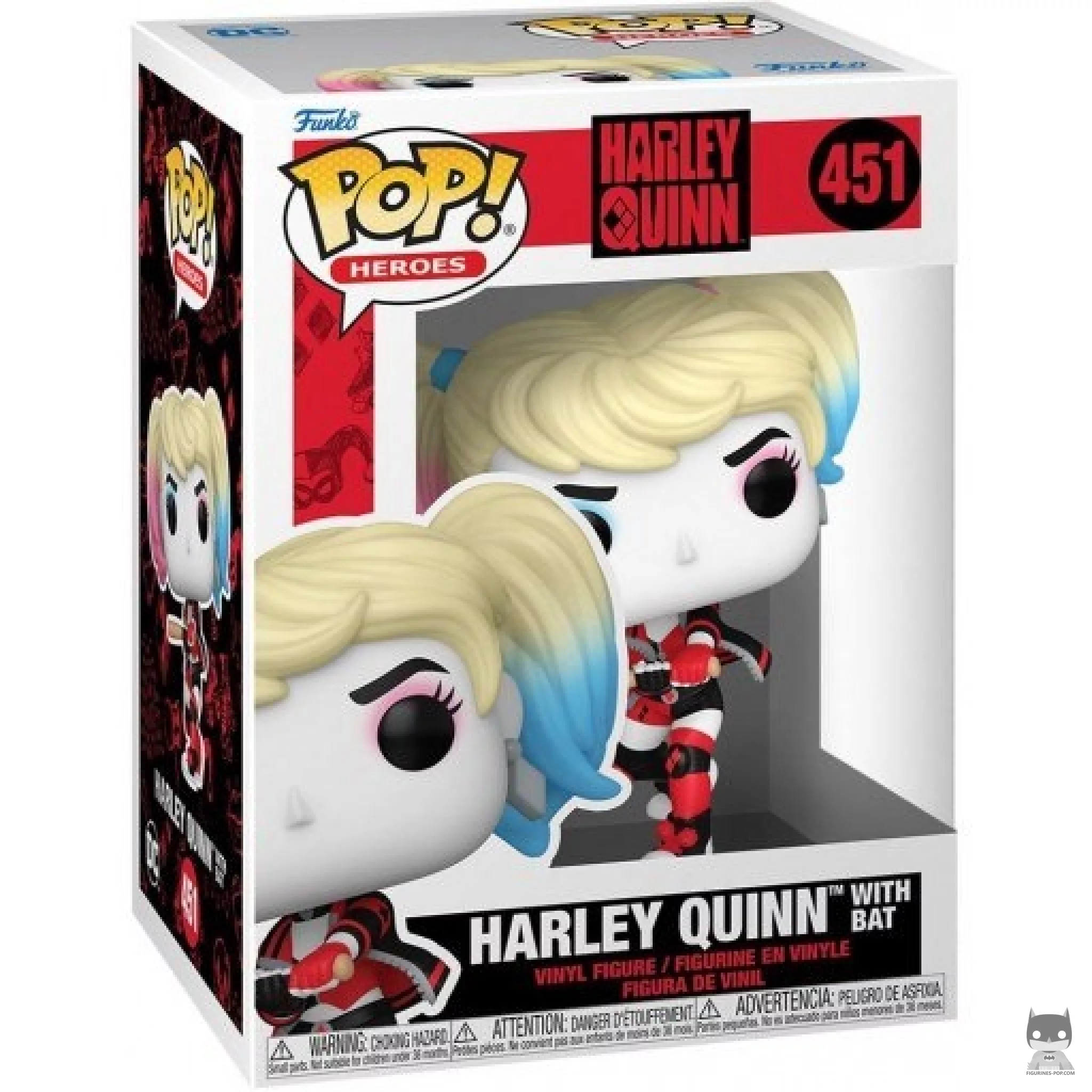 Harley Quinn with Bat Funko Pop! figure in its box